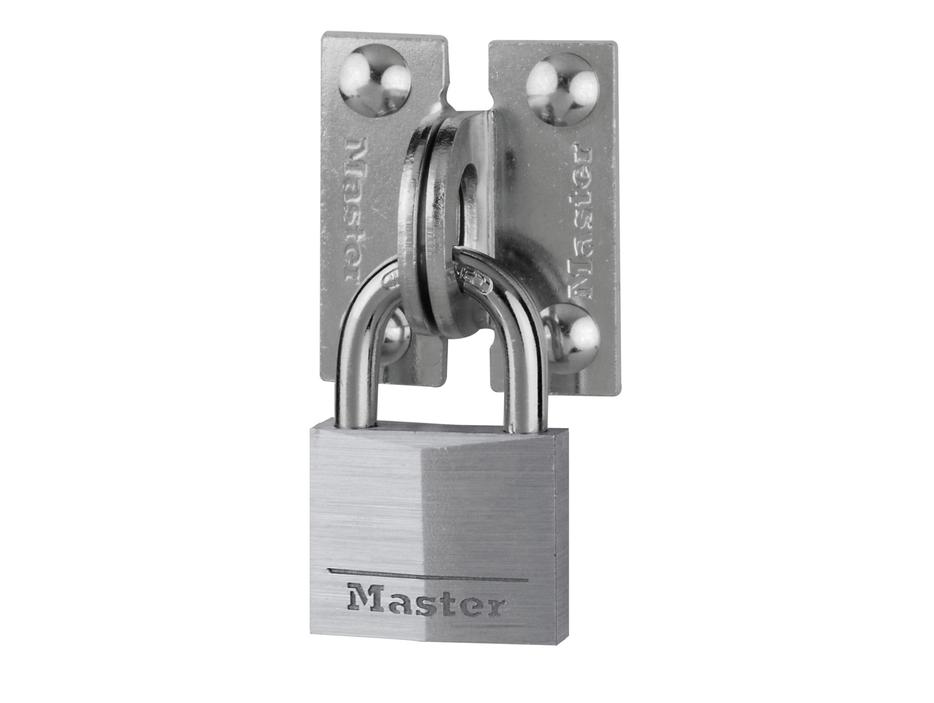 Cadenas à clé avec 2 oeillets MASTER LOCK Ø6mm l.4cm