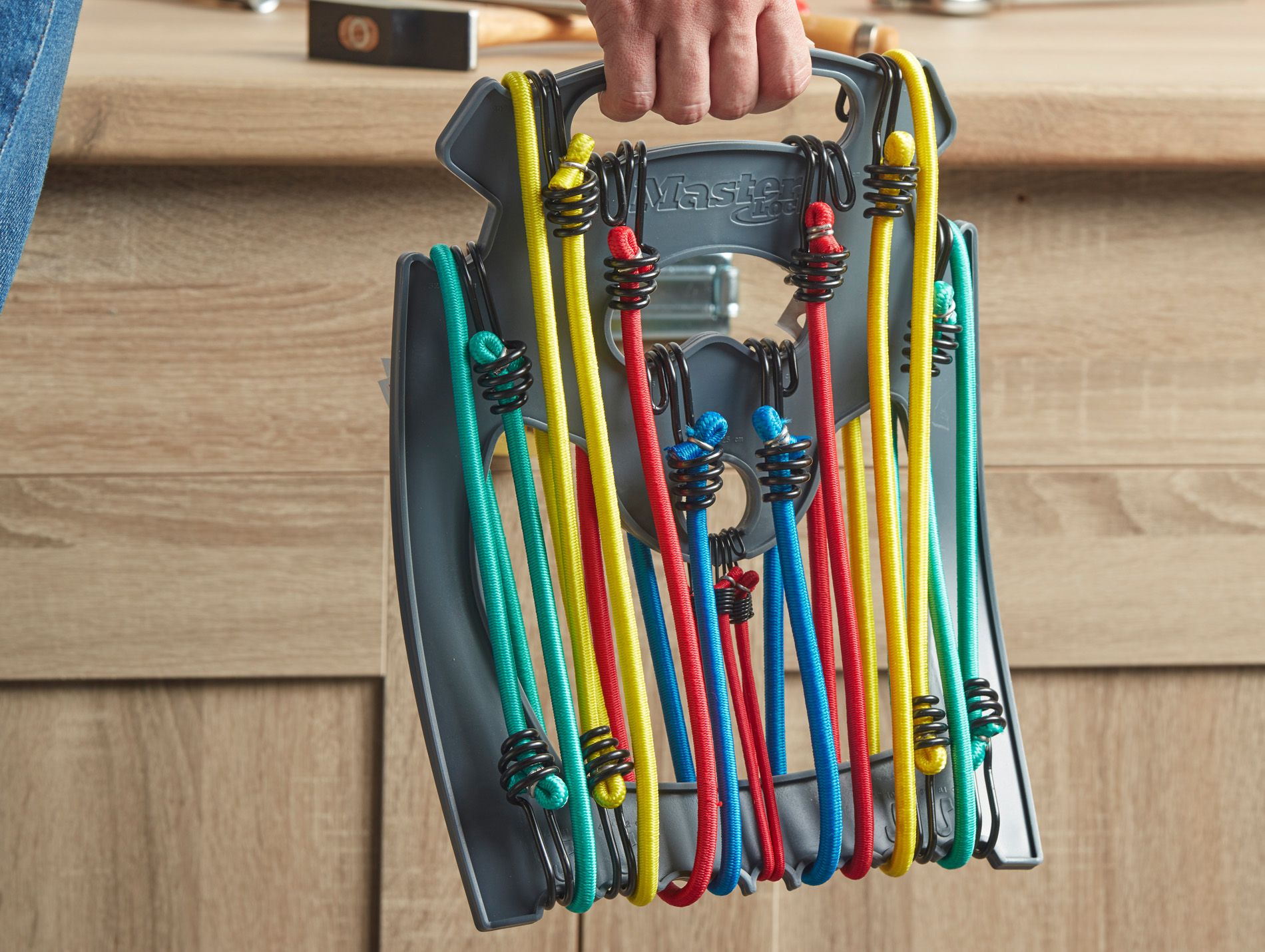 Sangle MASTER LOCK élastique à crochet inversé 80cm 75kg