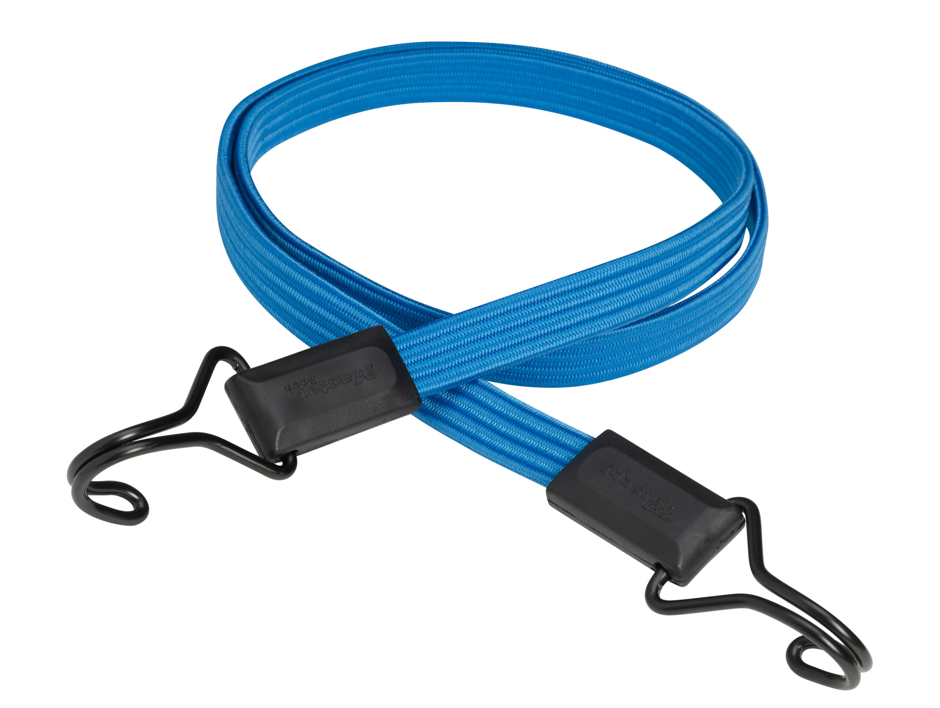 Sangle MASTER LOCK élastique plate 120cm bleue 40kg