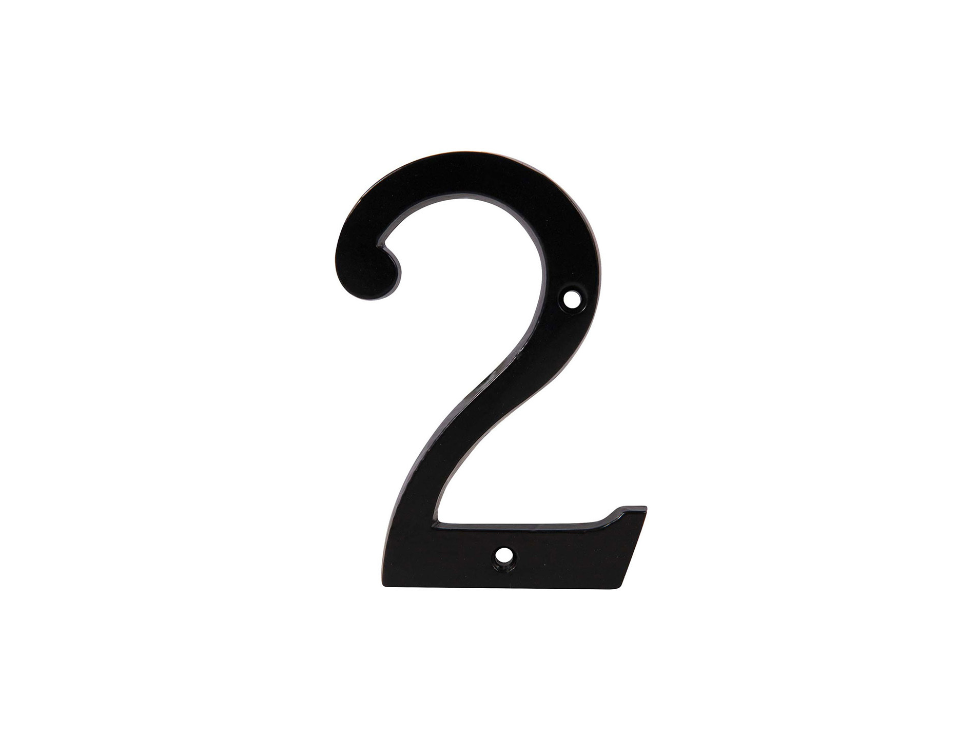 Chiffre 2 en fonte noir H10cm