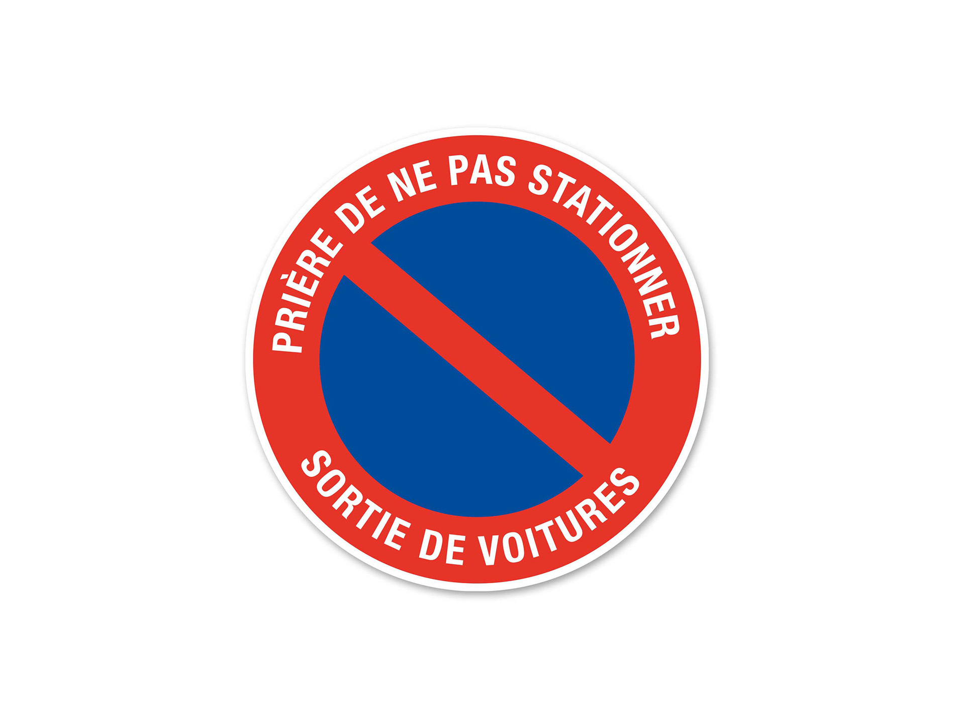 Disque attention au chien en PVC et adhésif Ø280mm