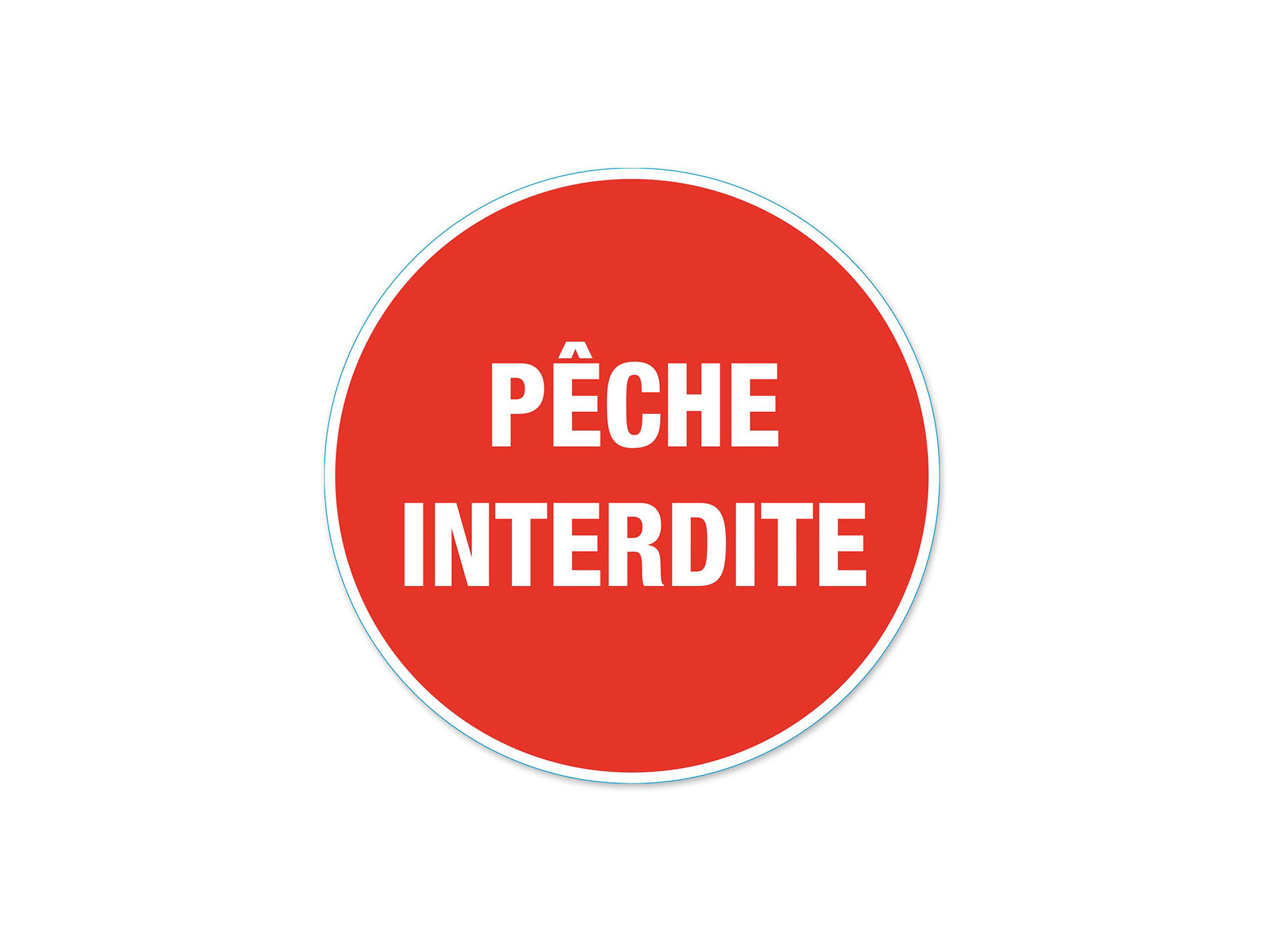 Disque pêche interdite en PVC et adhésif Ø280mm