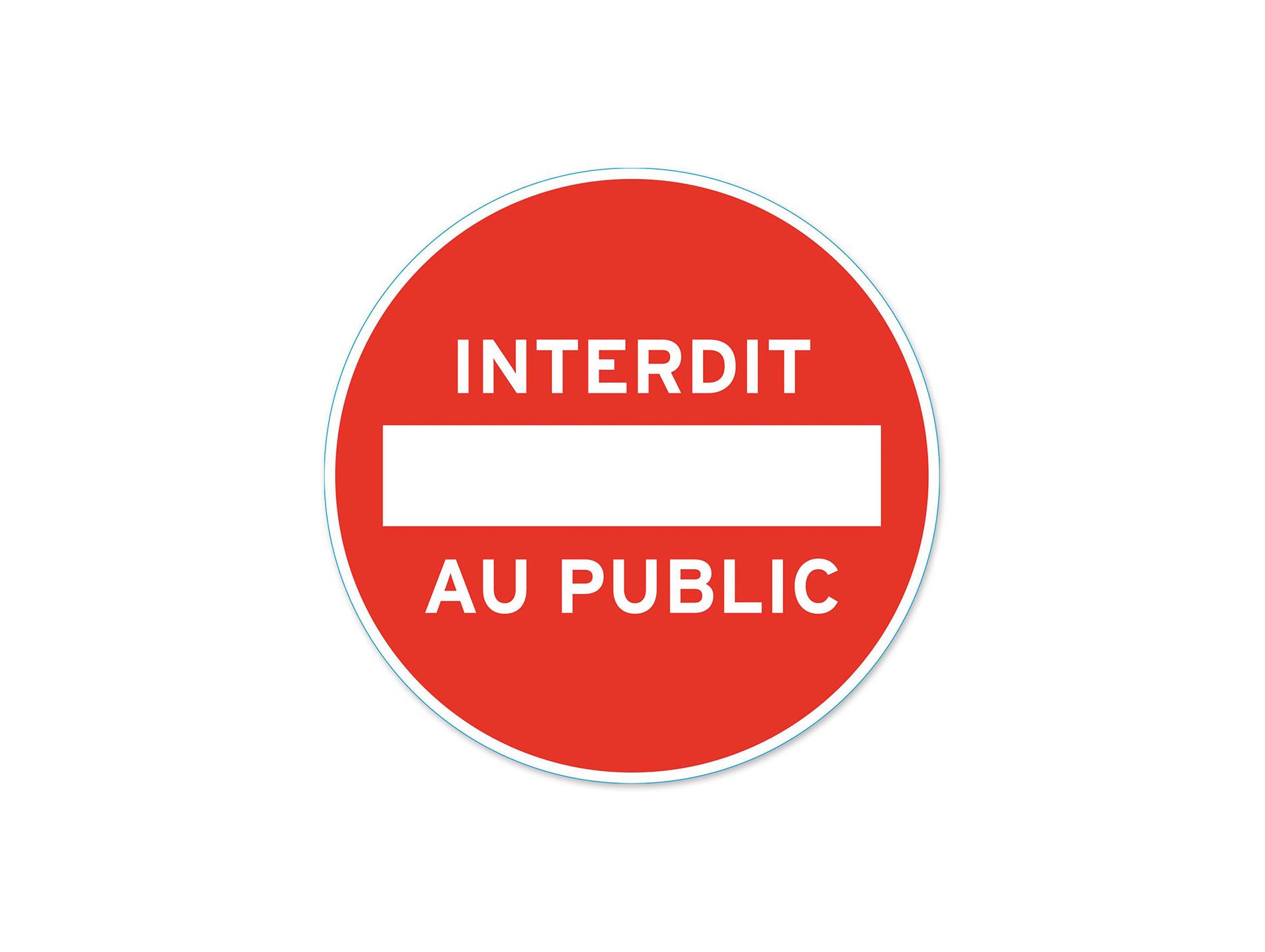 Disque interdit au public en PVC et adhésif Ø280mm