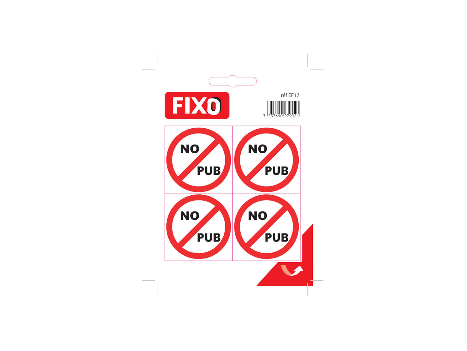 Autocollant No pub Ø50mm x4