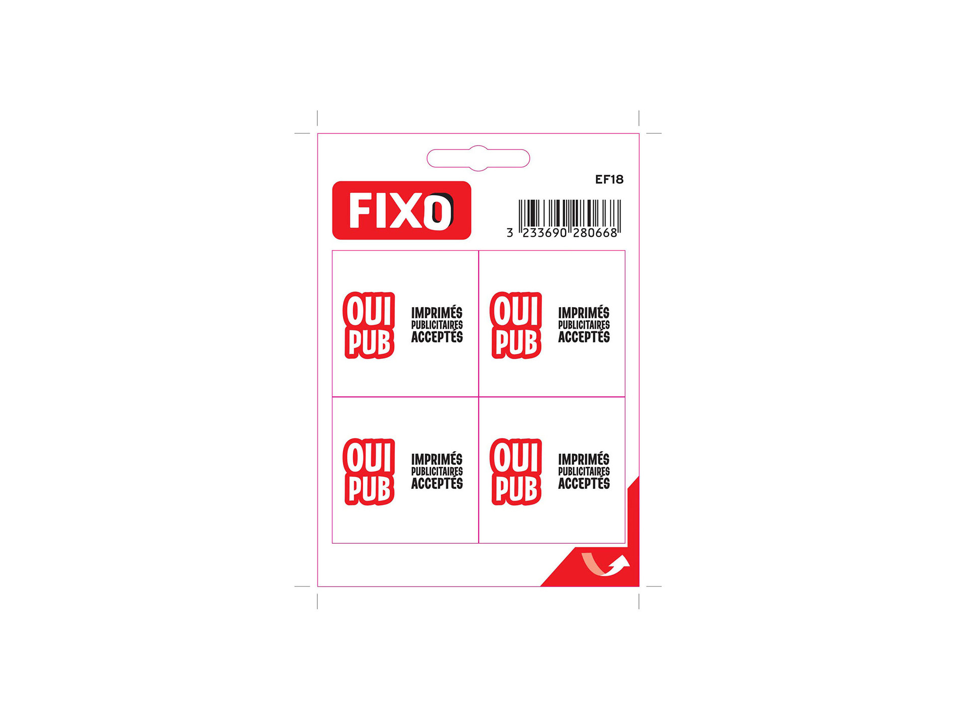 Autocollant Oui pub Ø50mm x4