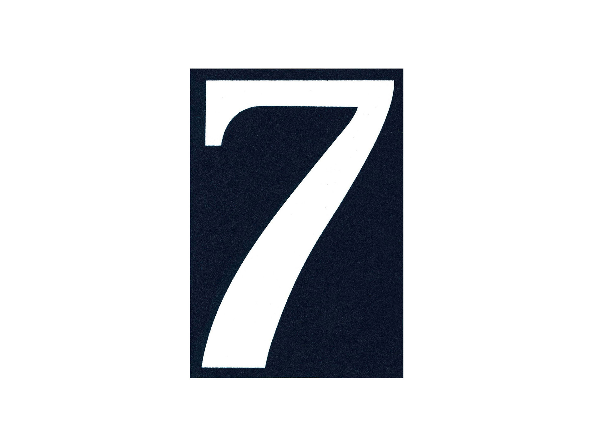 Numéro 7 de rue en PVC avec adhésif 110x40mm