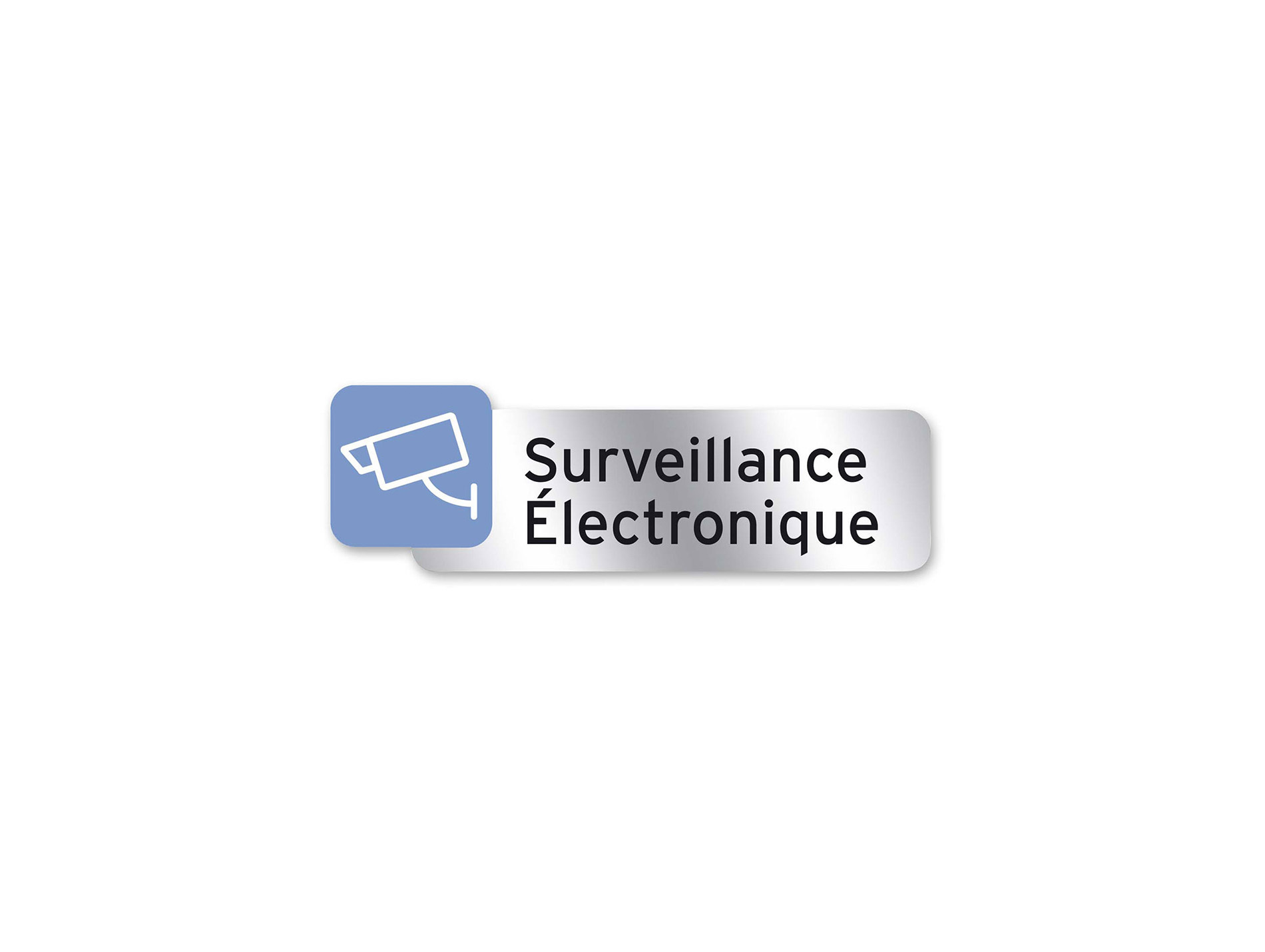 Plaque surveillance électrique adhésive 160x50mm