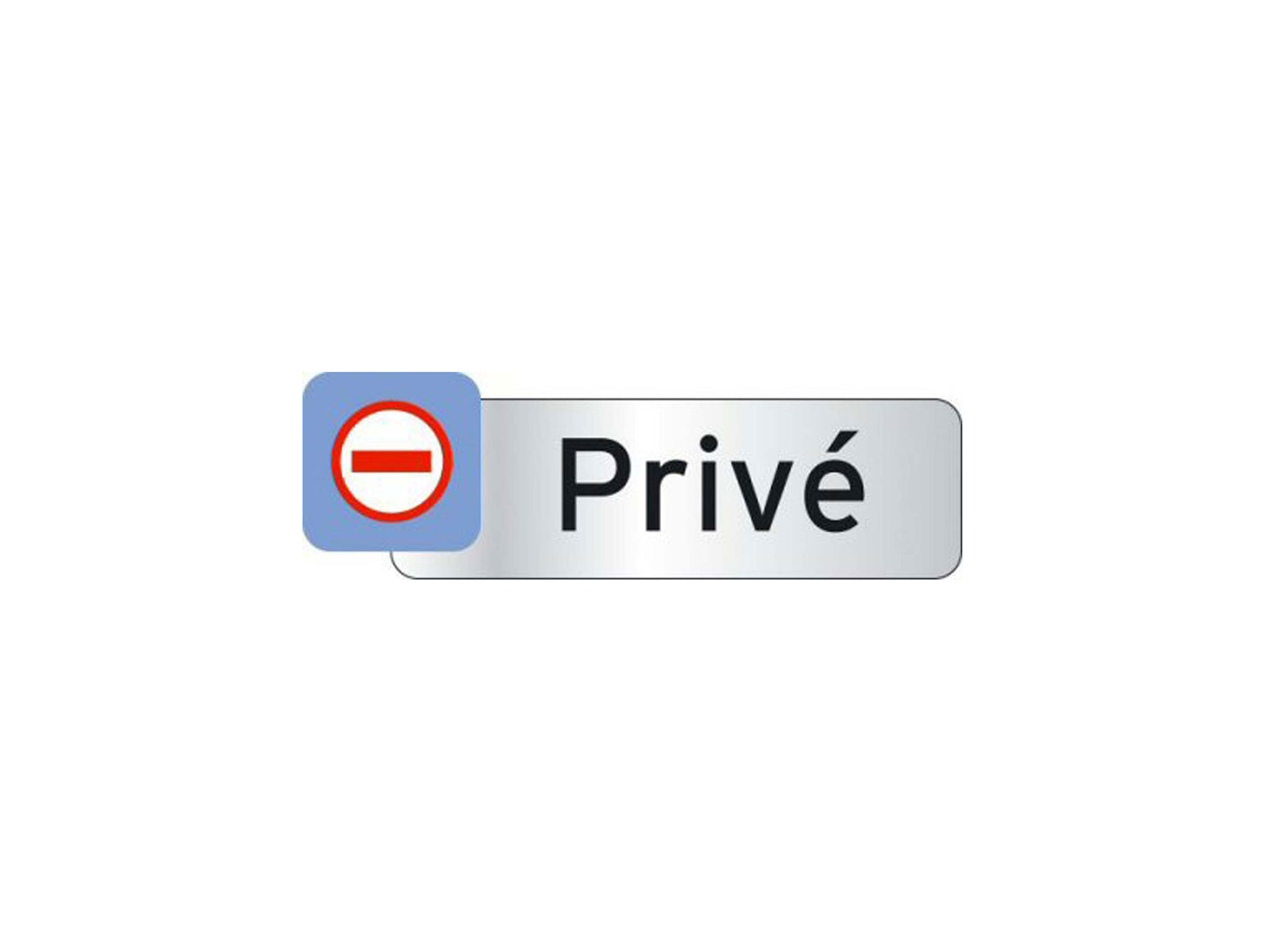 Plaque de signalisation privée adhésive 160x50mm