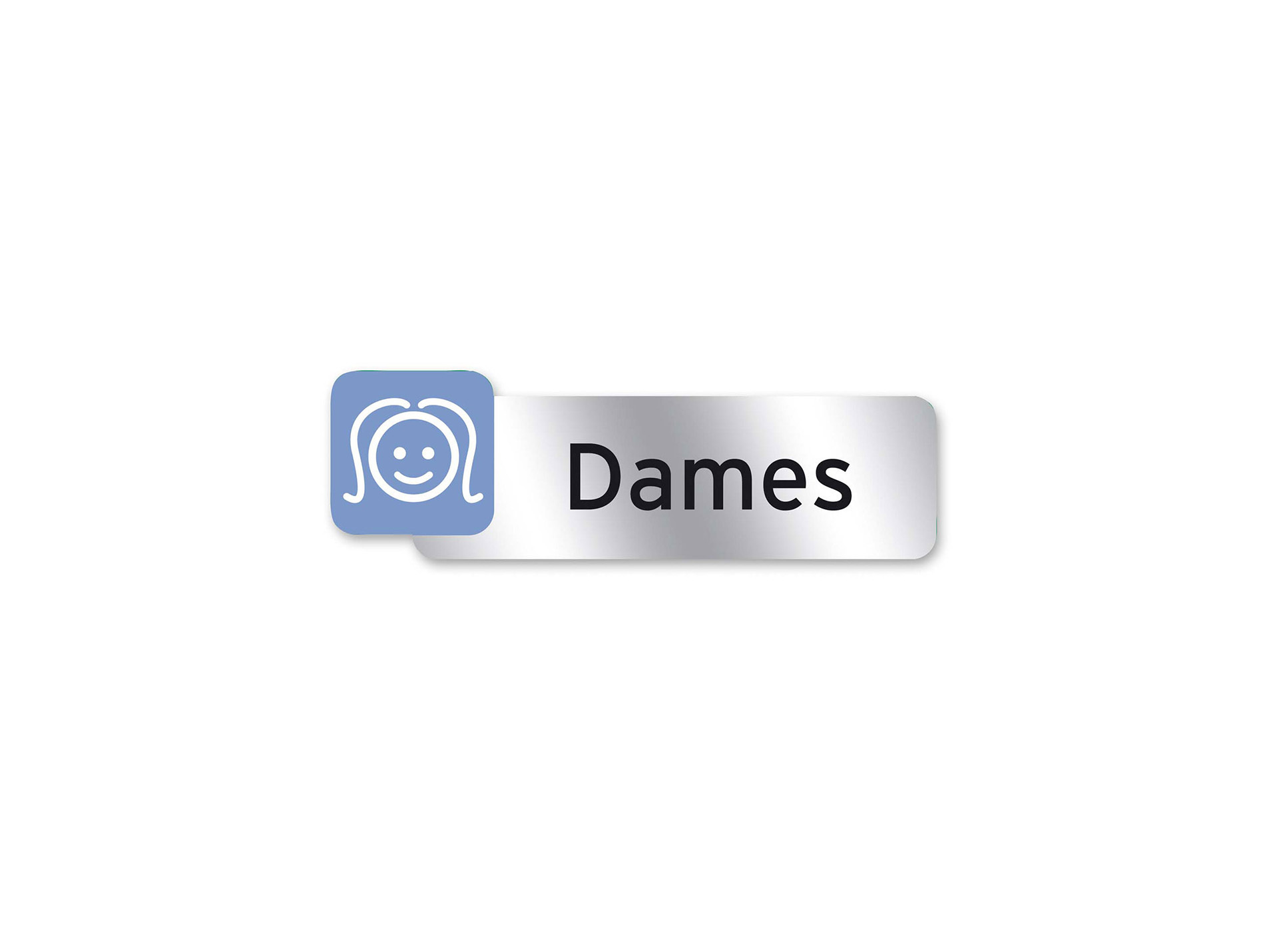 Plaque de signalisation pour dames adhésive 160x50mm