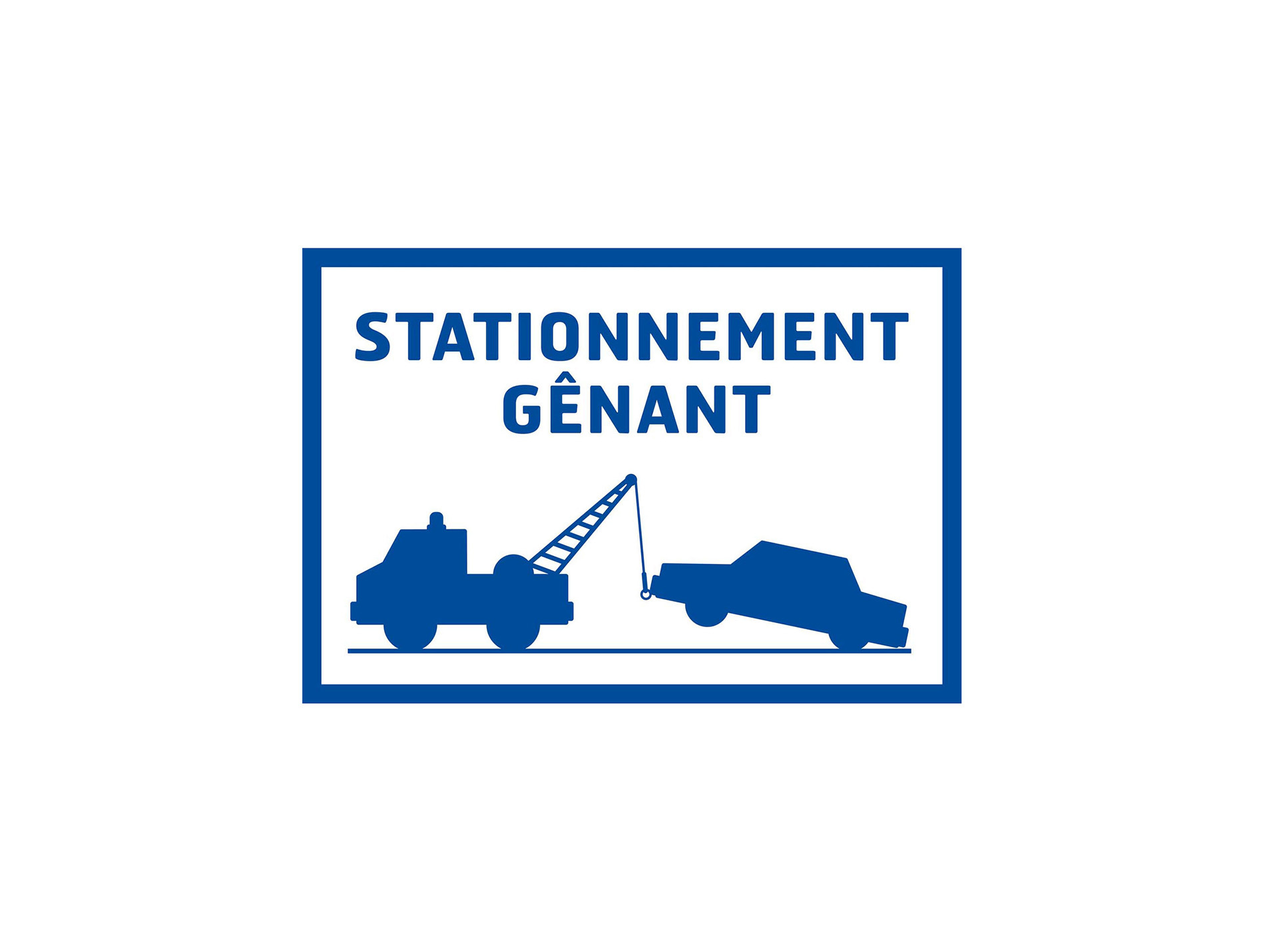 Panneau stationnement gênant en PVC 275x190mm