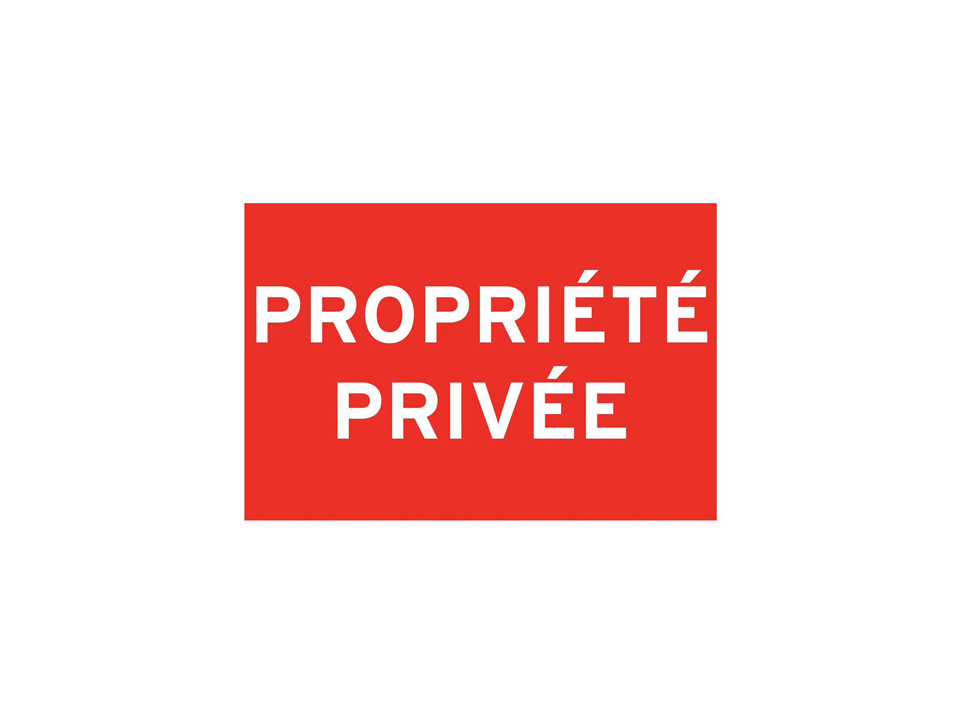 Panneau propriété privée en PVC 275x190mm