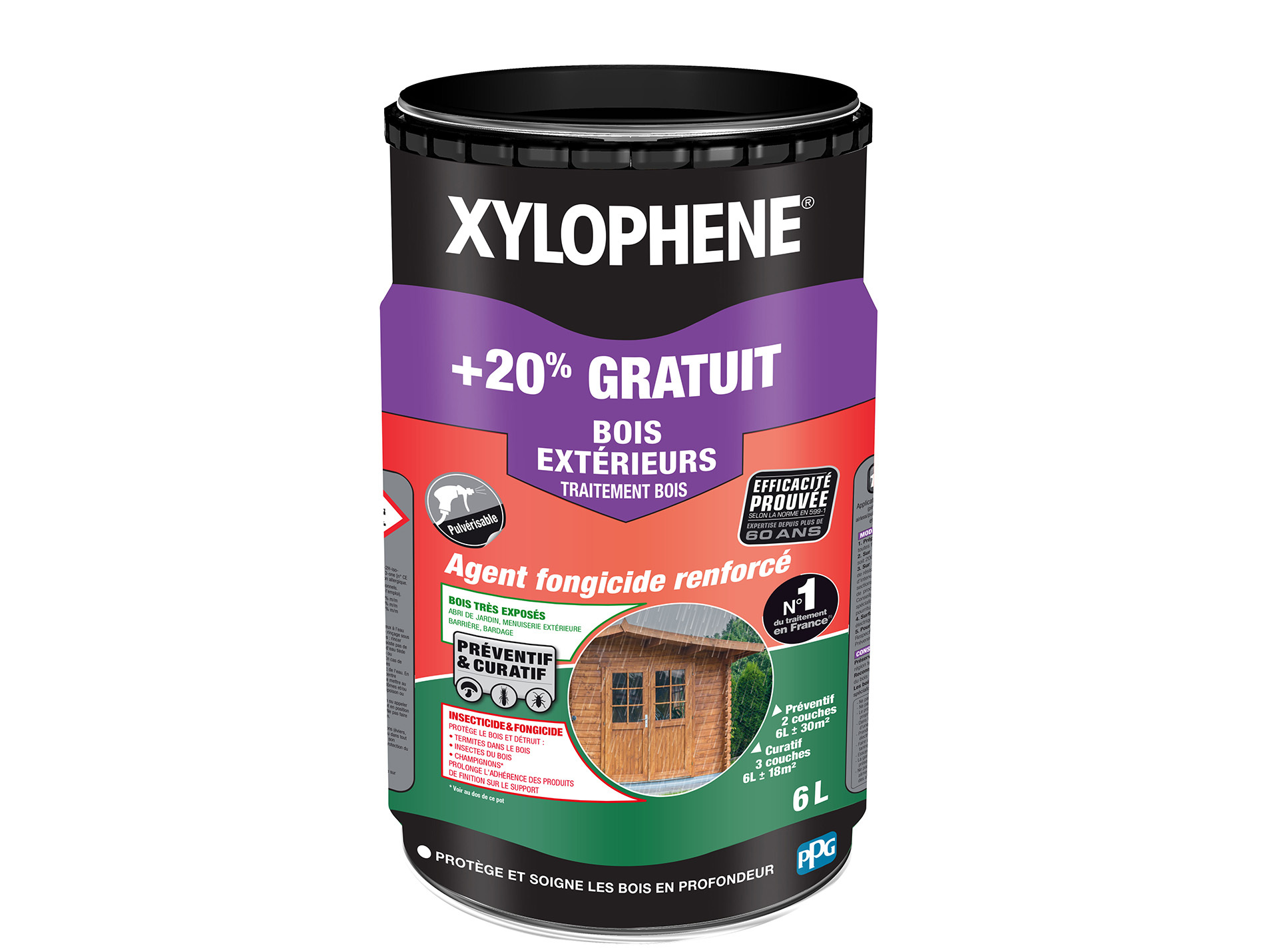 Traitement XYLOPHENE du bois extérieur 6L