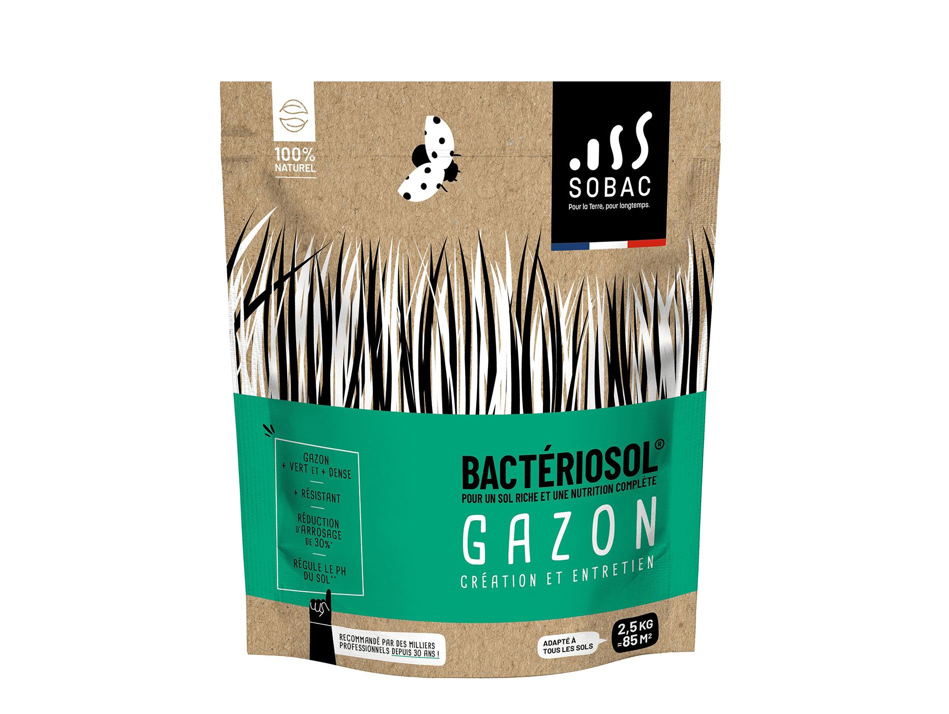 Fertilisant Bio BACTERIOSOL gazon 2.5KG