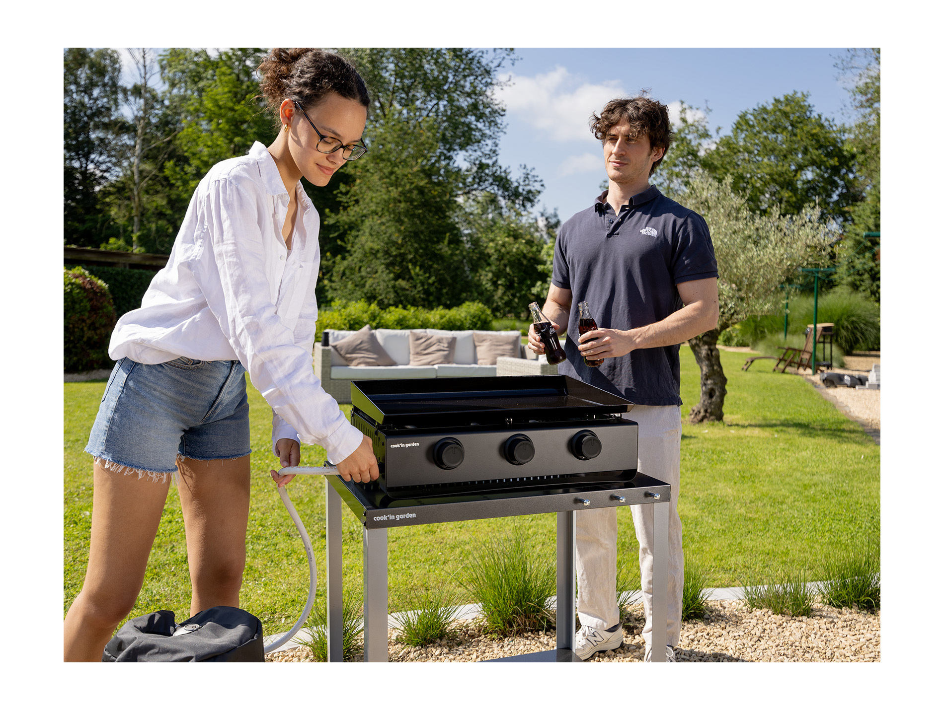 Plancha gaz COOK'IN GARDEN 3 bruleurs