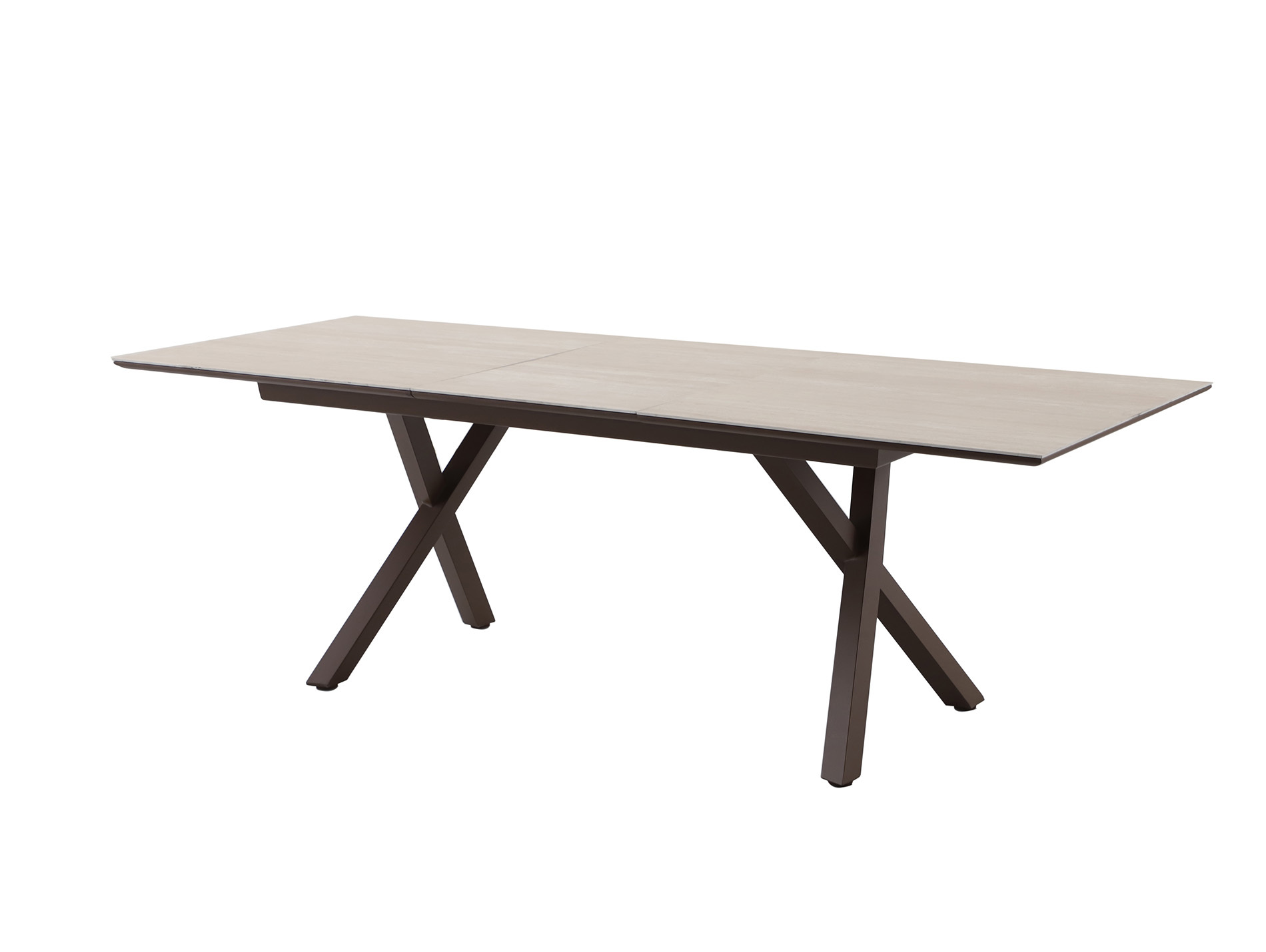 Table de jardin extensible Cortina marron