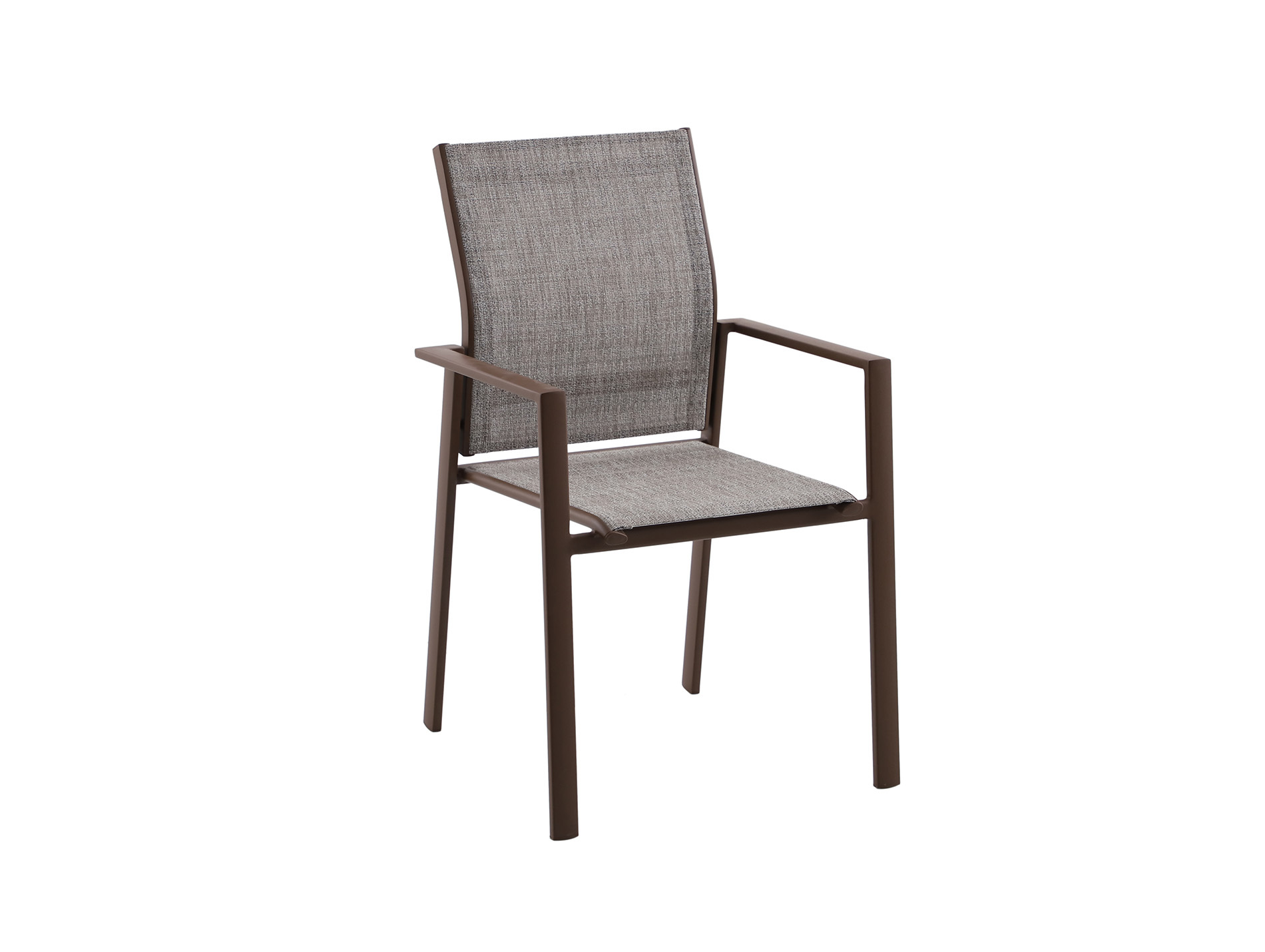 Fauteuil aluminium MWH Cortina marron