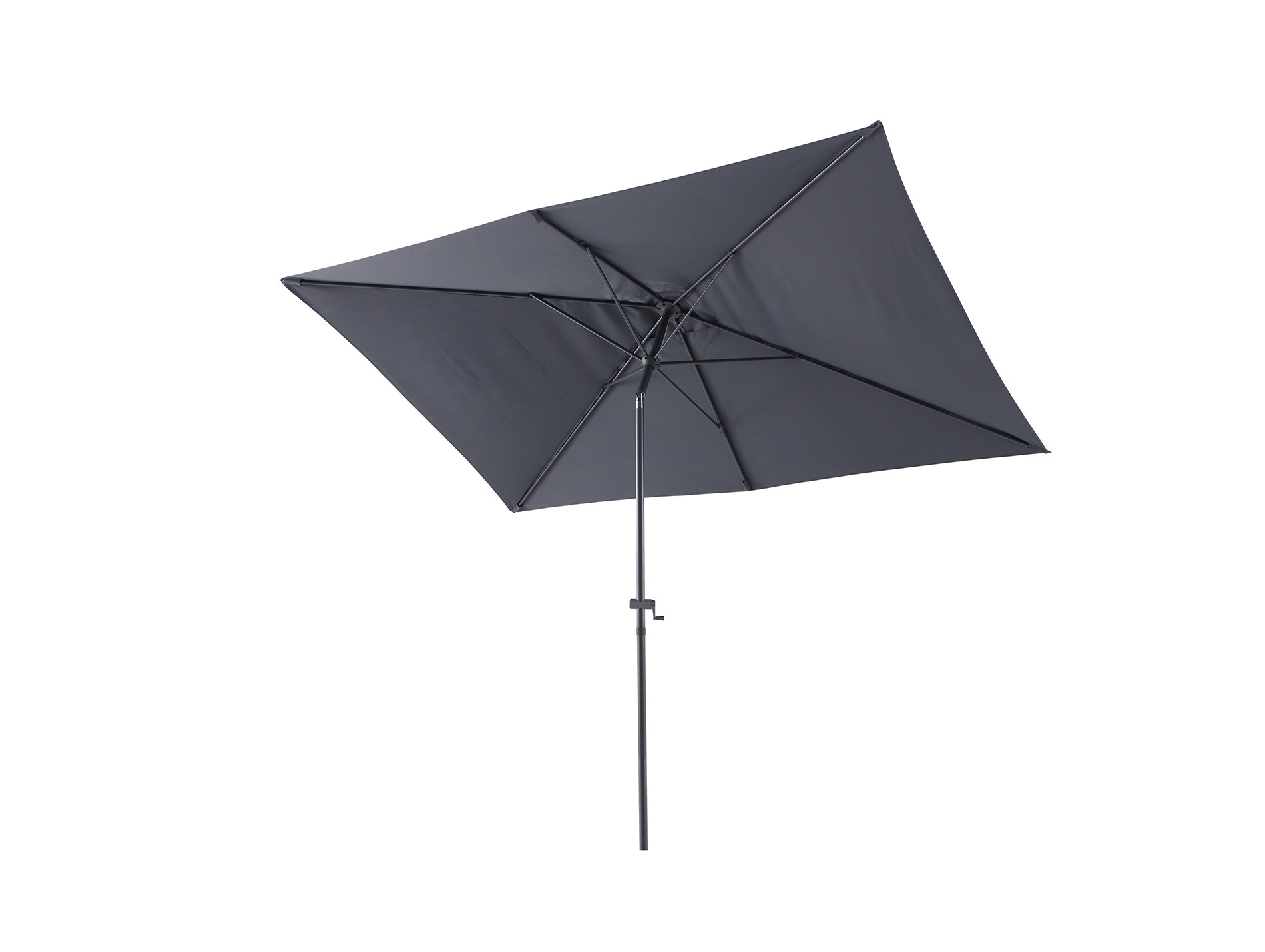 Parasol droit aluminium Mano 2x3 m gris clair