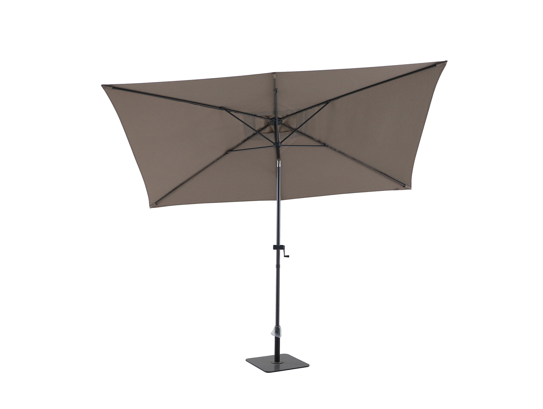 Parasol droit aluminium Mano 2x3 m taupe