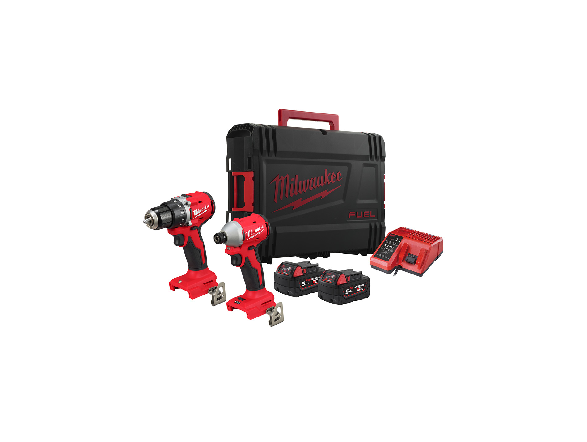 Lot perceuse et visseuse à choc MILWAUKEE 18V