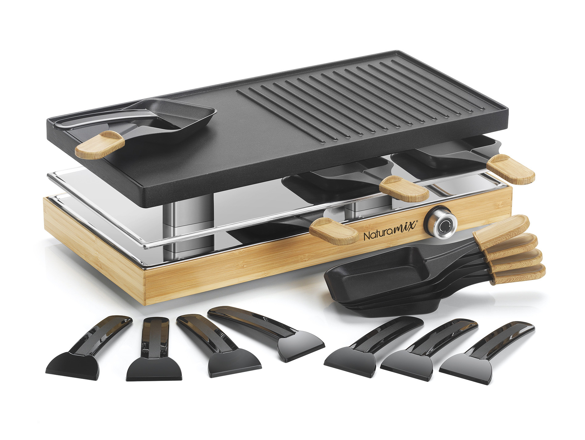 Appareil à raclette NATURAMIX 1200W 8 Personnes