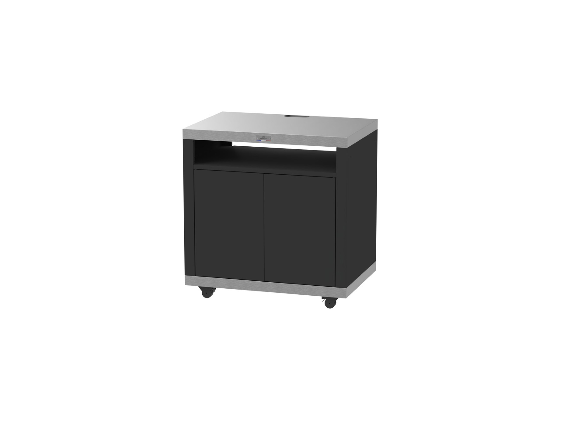 Desserte meuble LE MARQUIER duo noir Inox