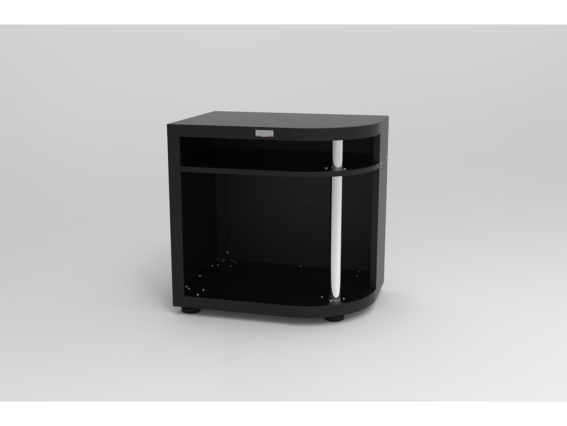 Meuble arrondi cuisine extérieure LE MARQUIER droite noir
