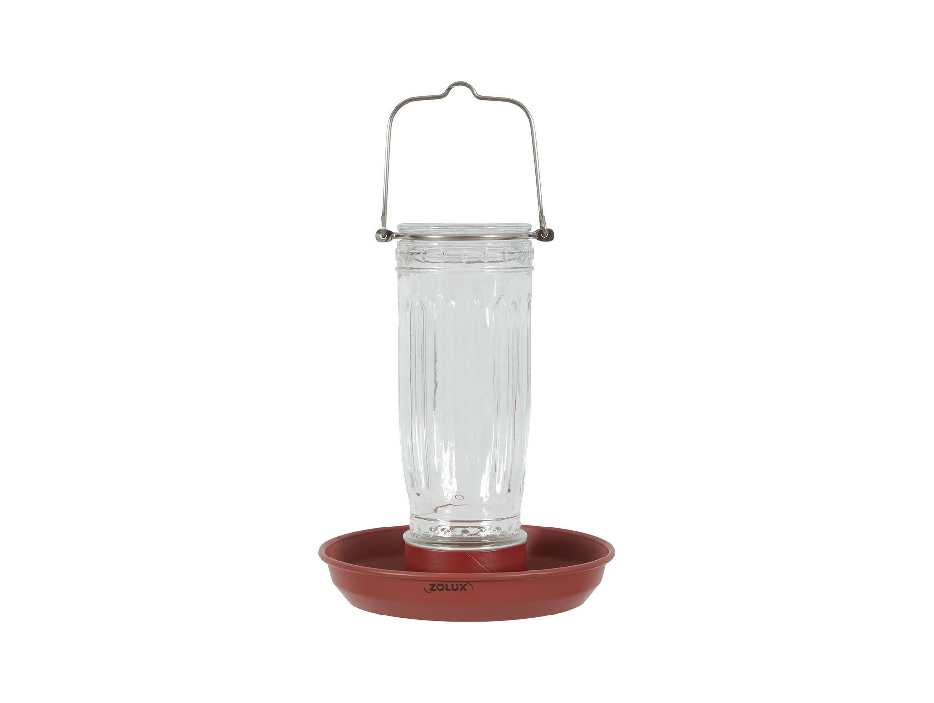 Mangeoire silo ZOLUX verre rouge Ø160mm