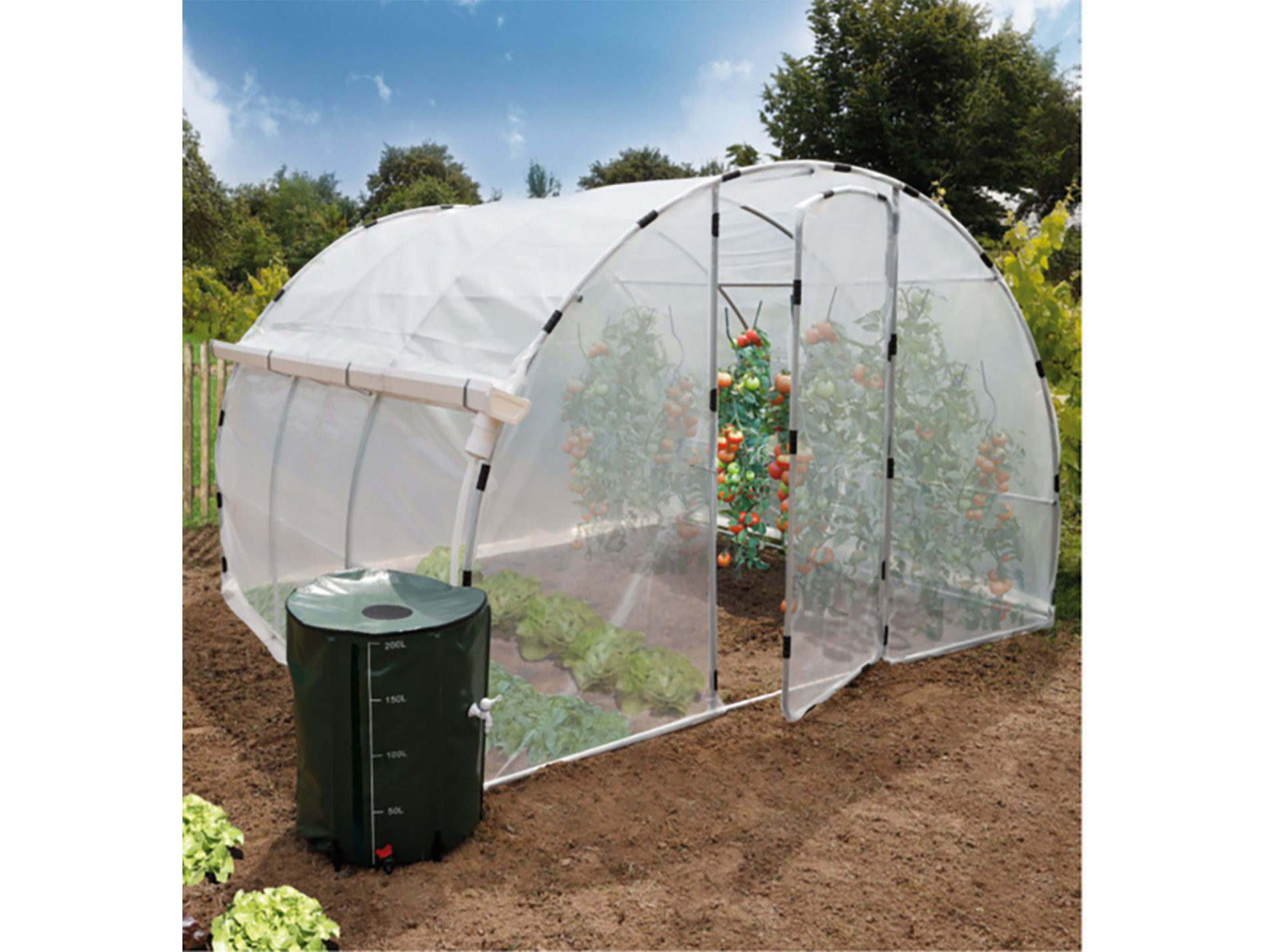 Serre 9m² AQUALIA avec gouttière
