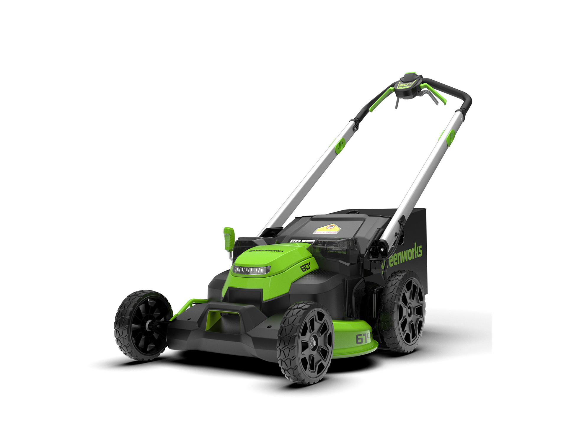 Tondeuse tractée batterie GREENWORKS Dual Play l.61cm 60V B+C