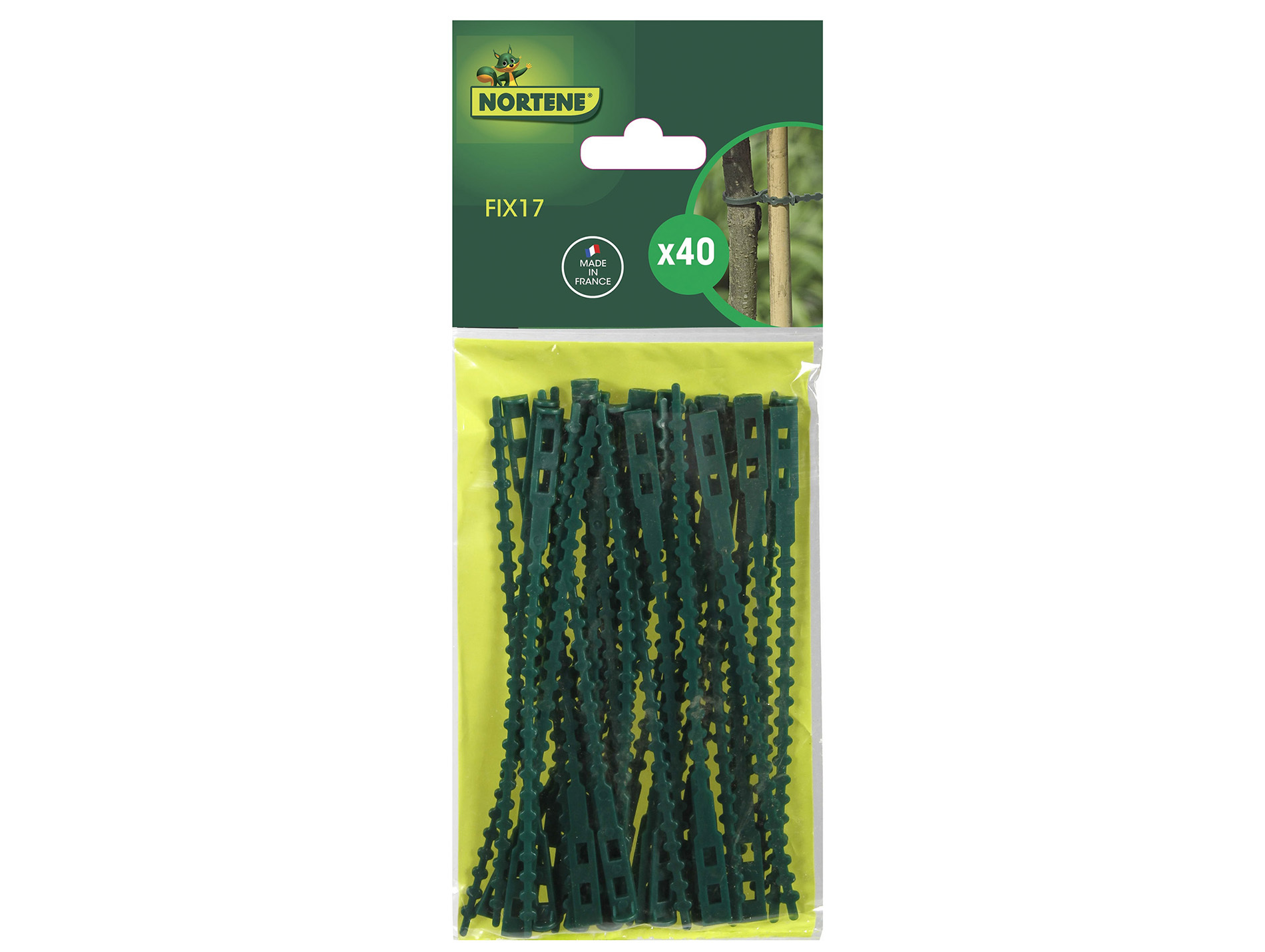 Liens plastiques verts 17cm x40