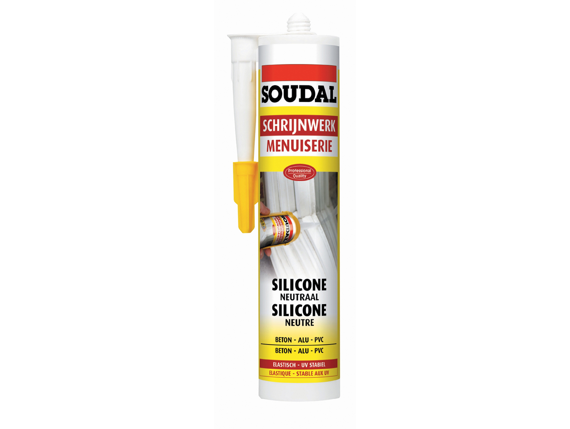 Mastic silicone neutre blanc de menuiserie SOUDAL 280ml
