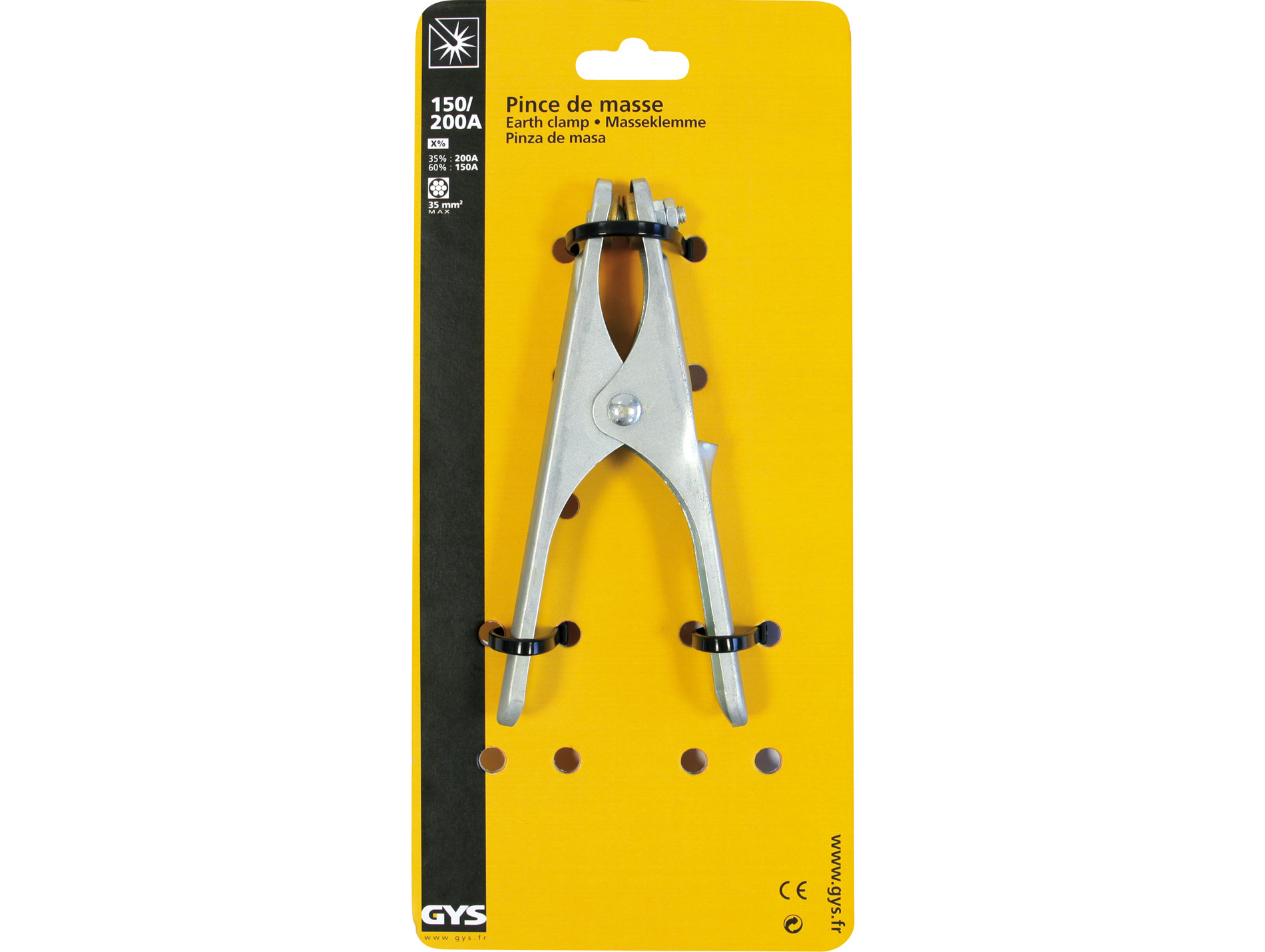 Pince de masse croco 200A / 35 mm²