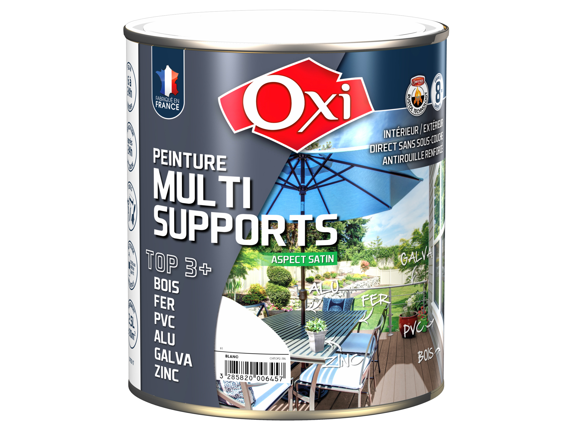 Peinture multi-supports Top3+ OXYTOL Blanc 2,5L