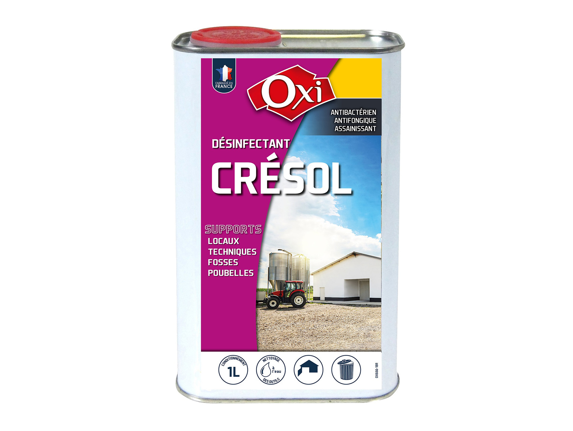 Désinfectant crésol OXYTOL pour locaux et matériels d'élevage 1L
