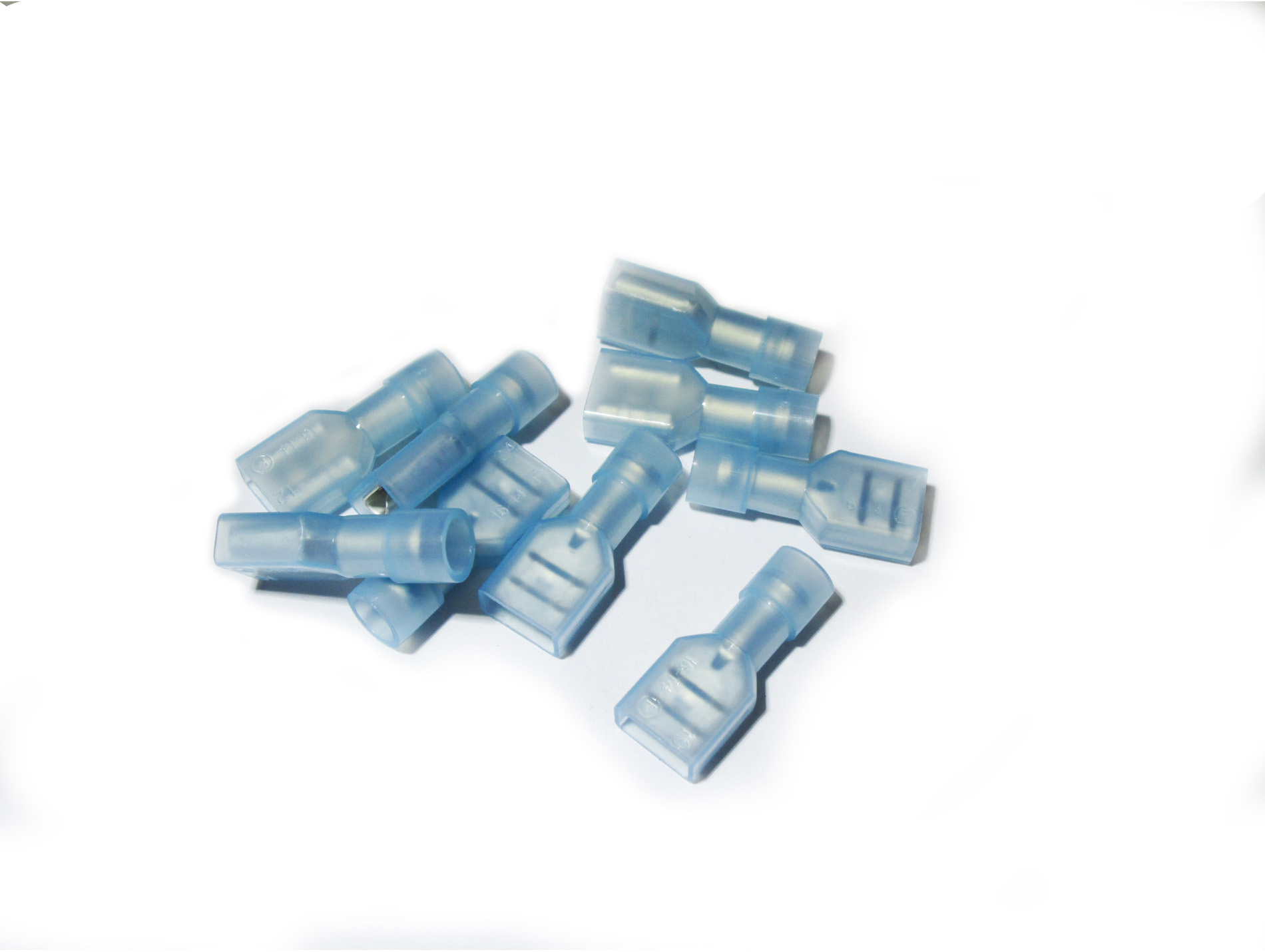 Cosse électrique isolée plate mâle Ø1,04-2,63mm2 bleu x20