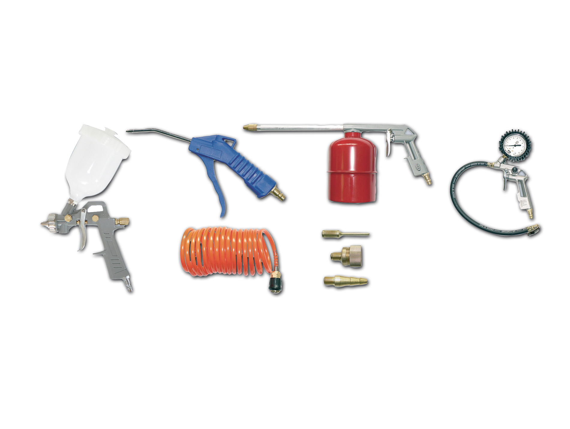 Kit compresseur 8 accessoires raccord rapide