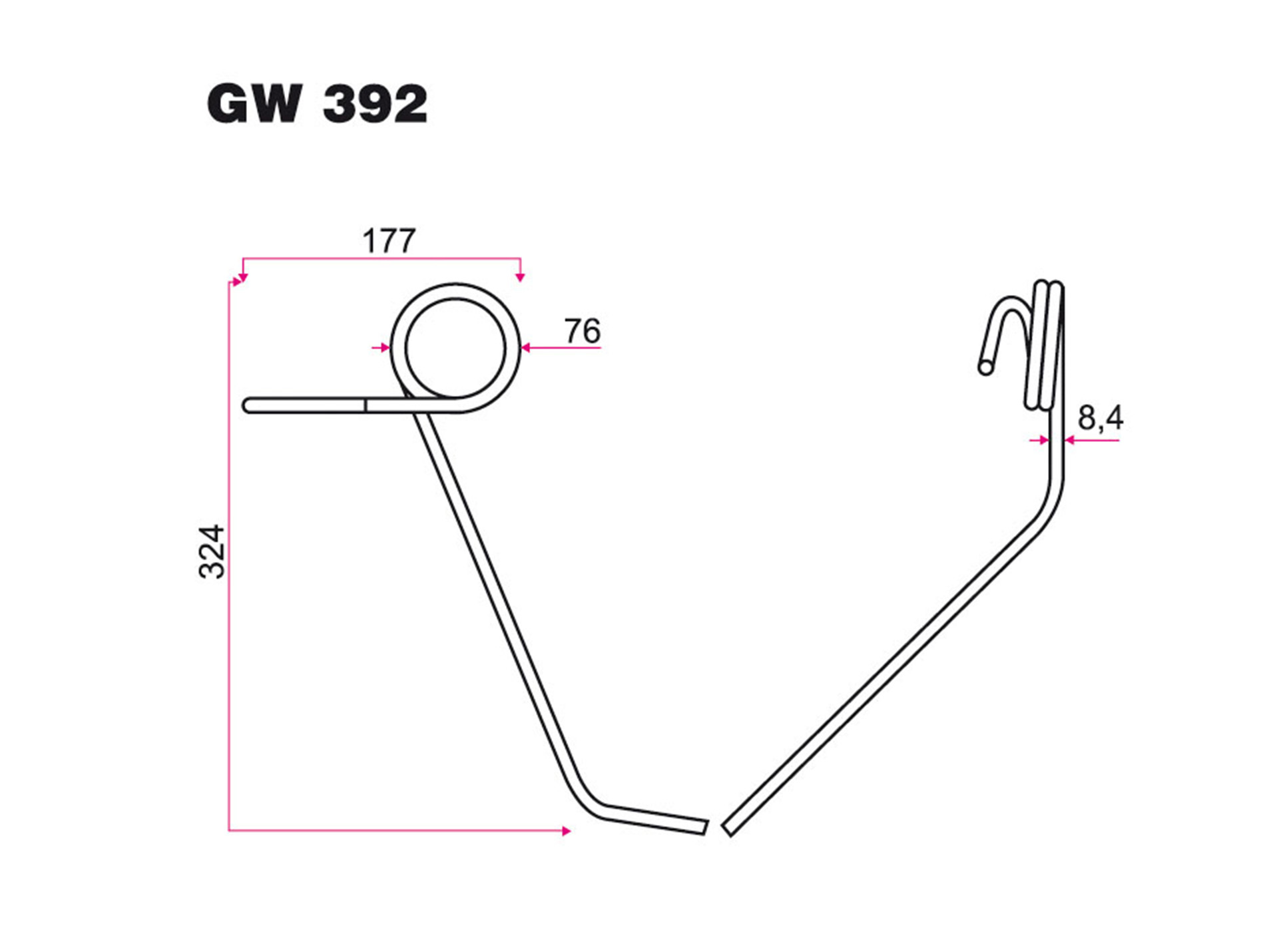 Dent de semoir KUHN GW 392