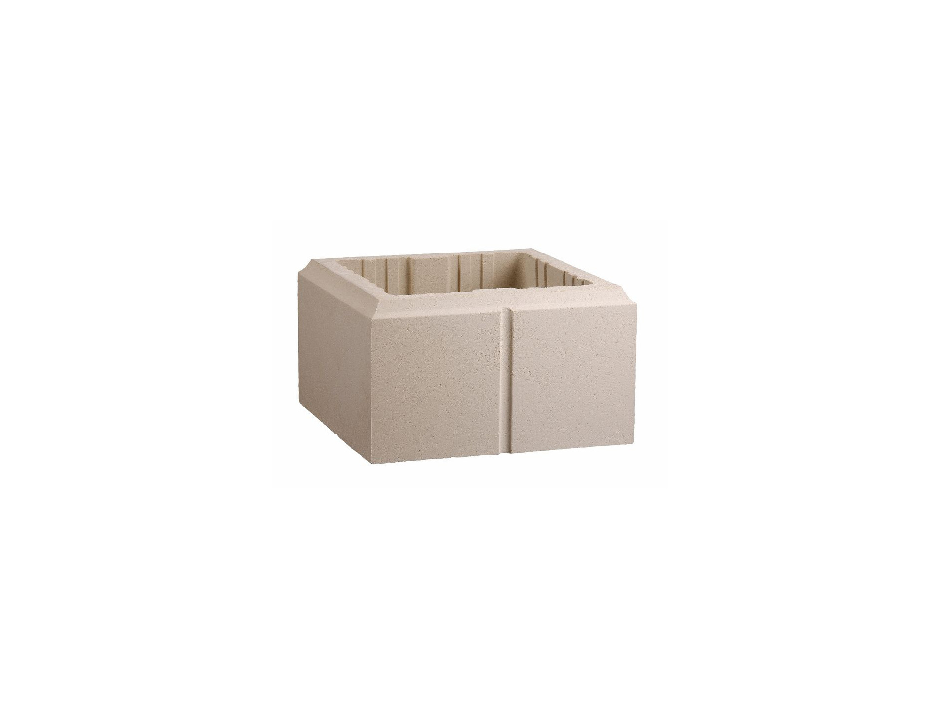 Pilier béton lisse 30x30 h.17cm blanc