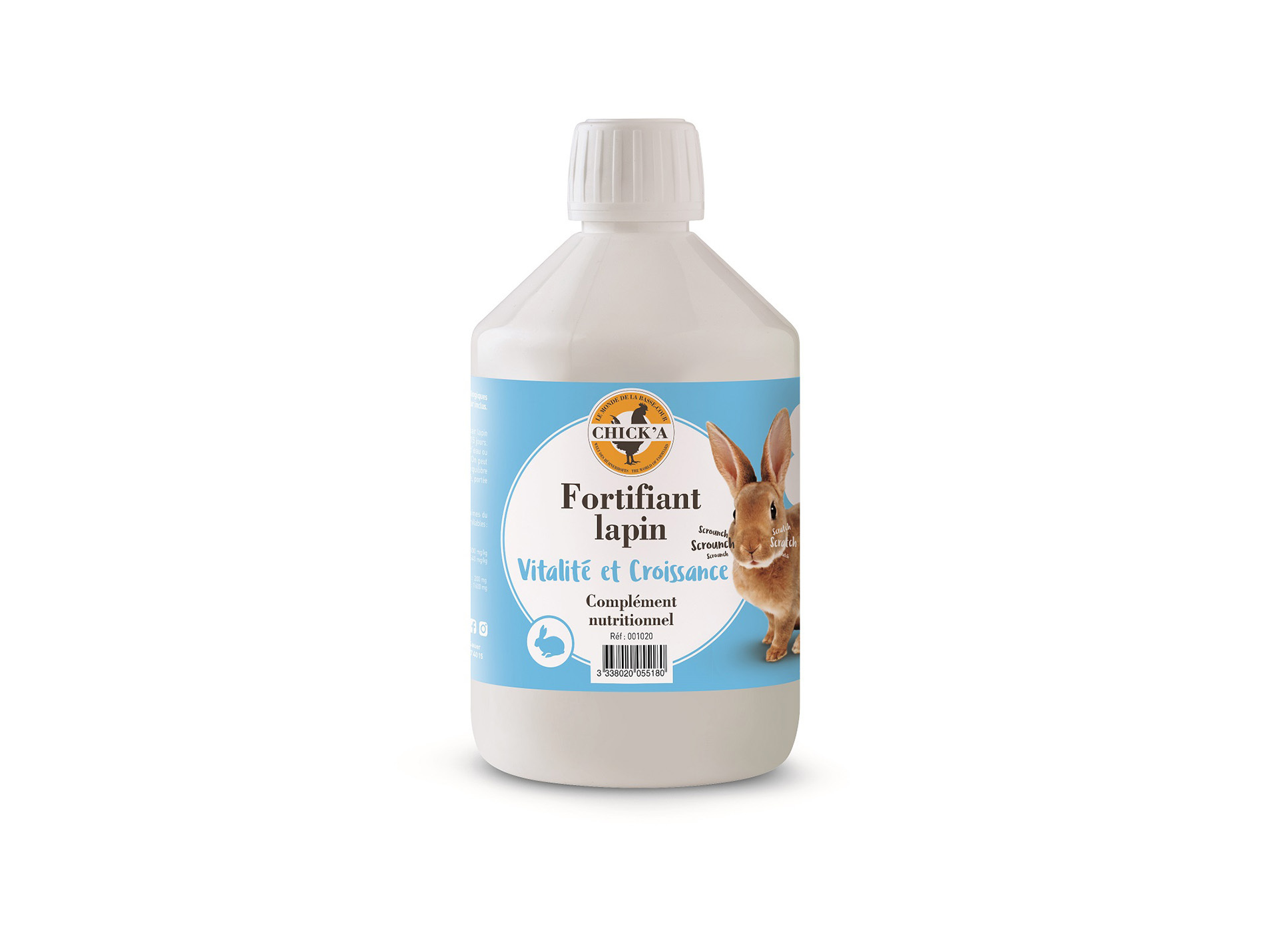 Aliment diététique complémentaire CHICK'A Fortif lapin 500ml
