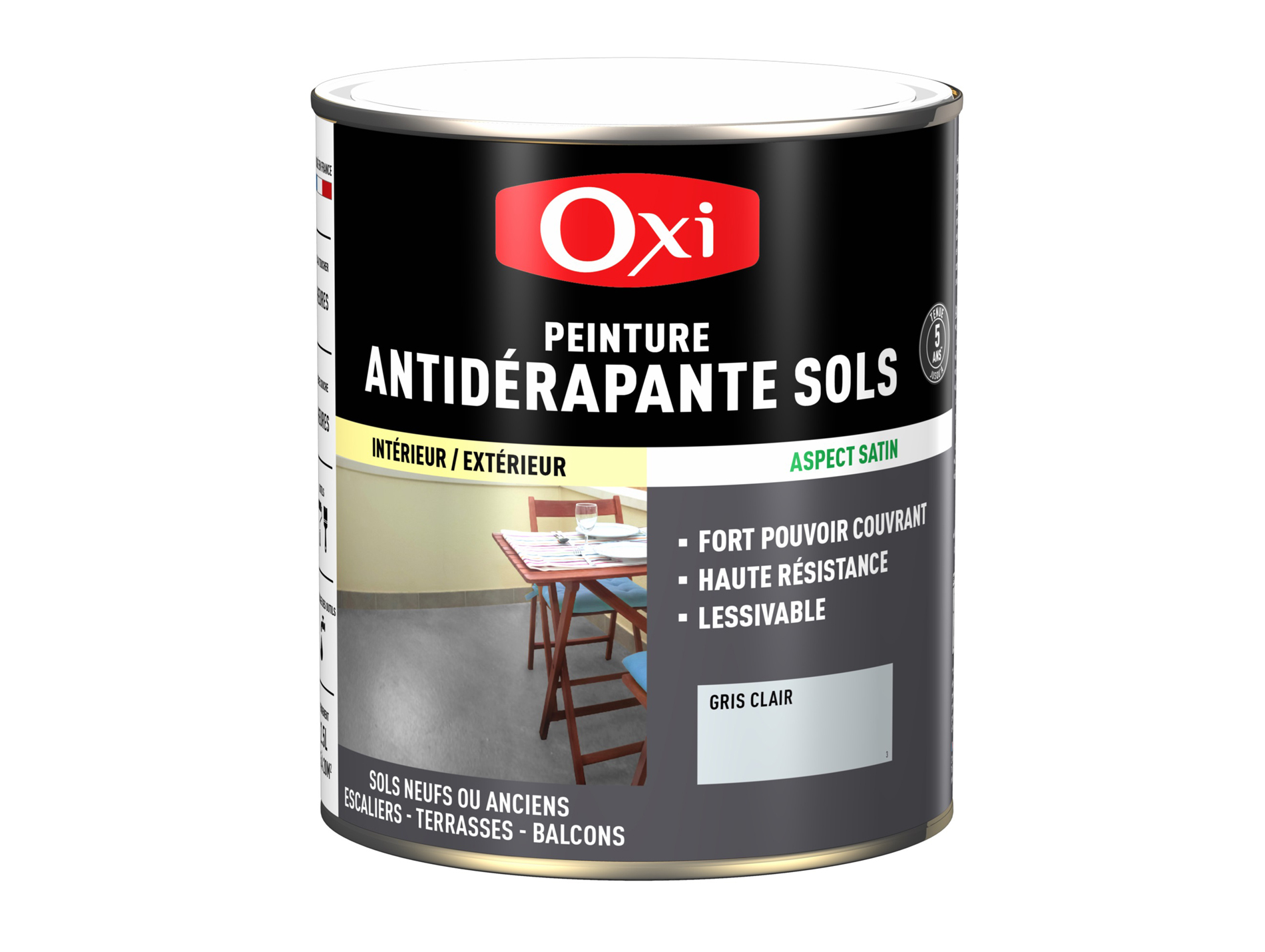 Peinture Antidérapante OXYTOL pour sol Gris clair 2,5L