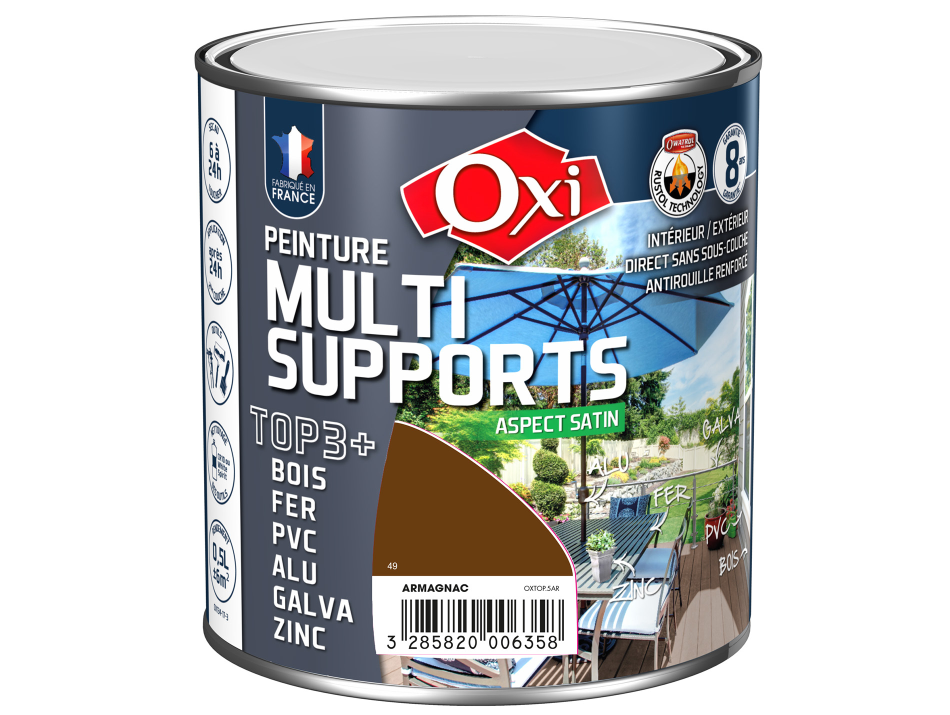 Peinture multi-supports Top3+ OXYTOL Armagnac 500ml