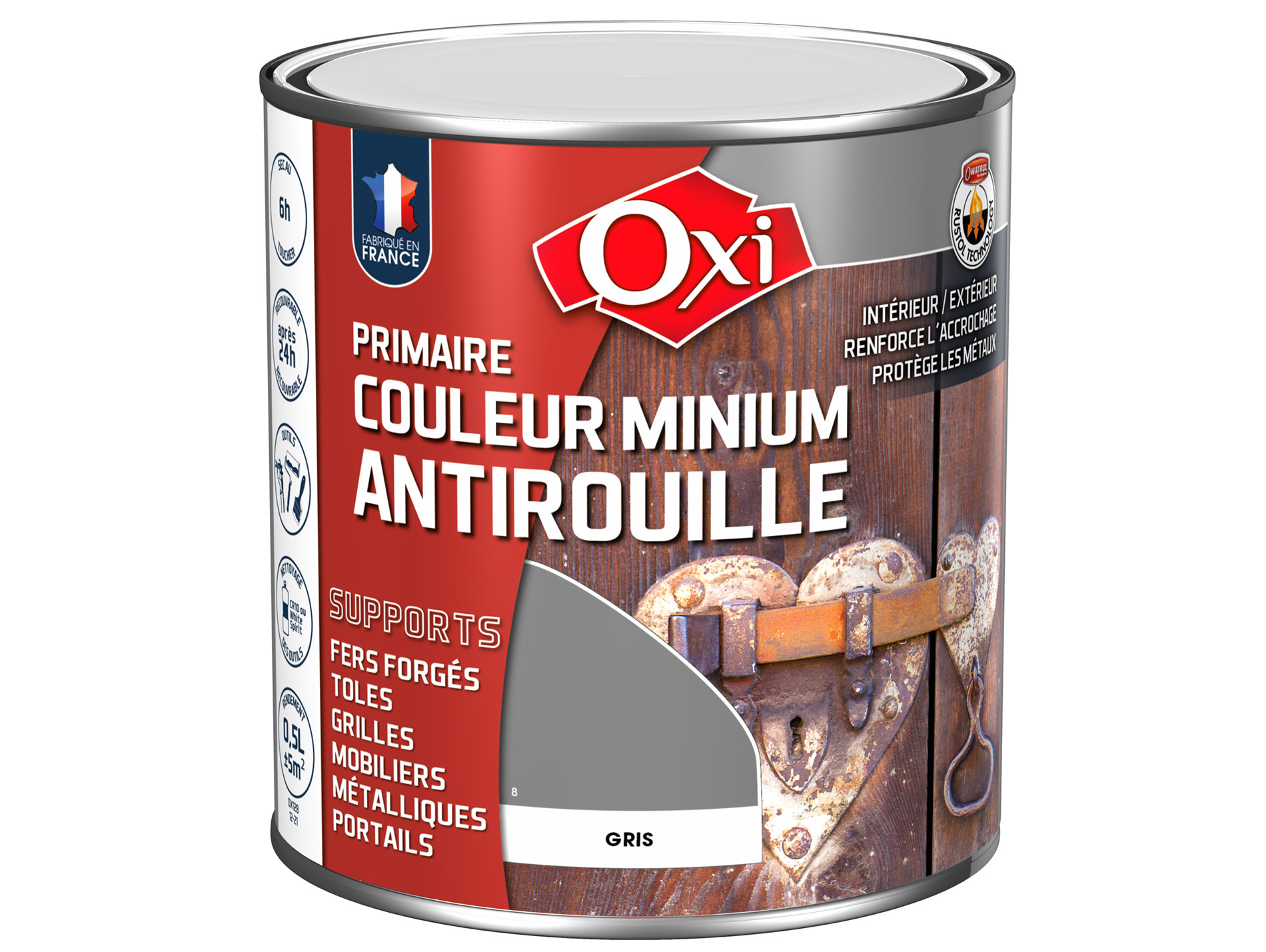 Primaire antirouille OXYTOL Minium gris 500ml