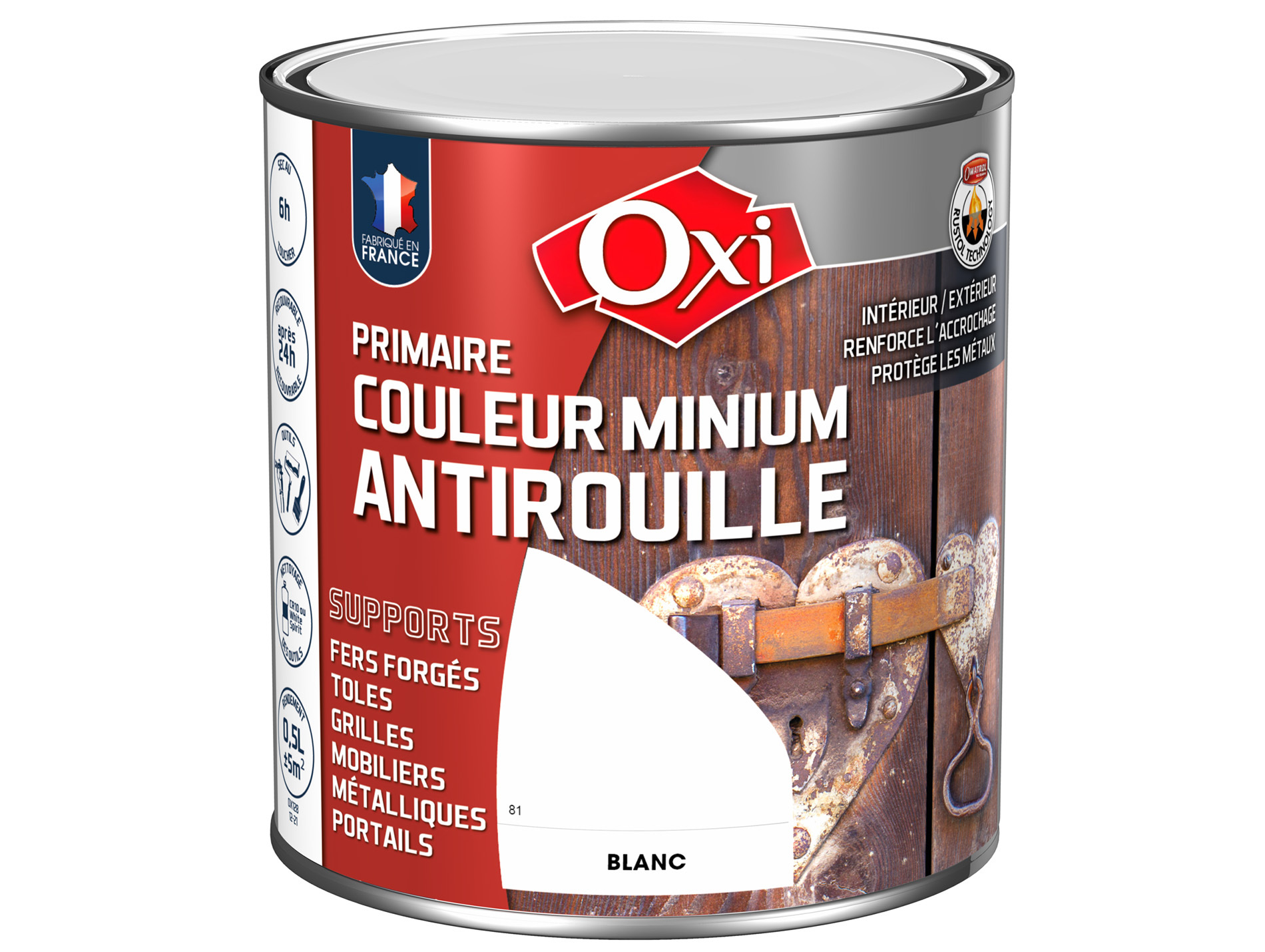 Primaire antirouille OXYTOL Minium blanc 500ml