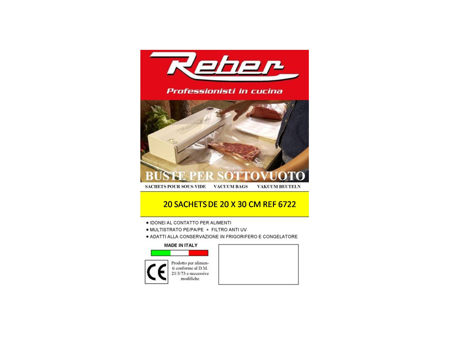 Poches pour machine sous-vide 20x30cm x20