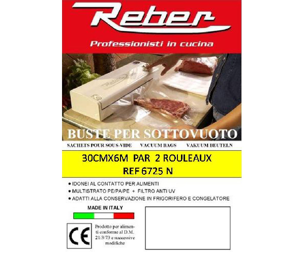 Rouleau REBER pour machine sous vide L6m x l30cm x2