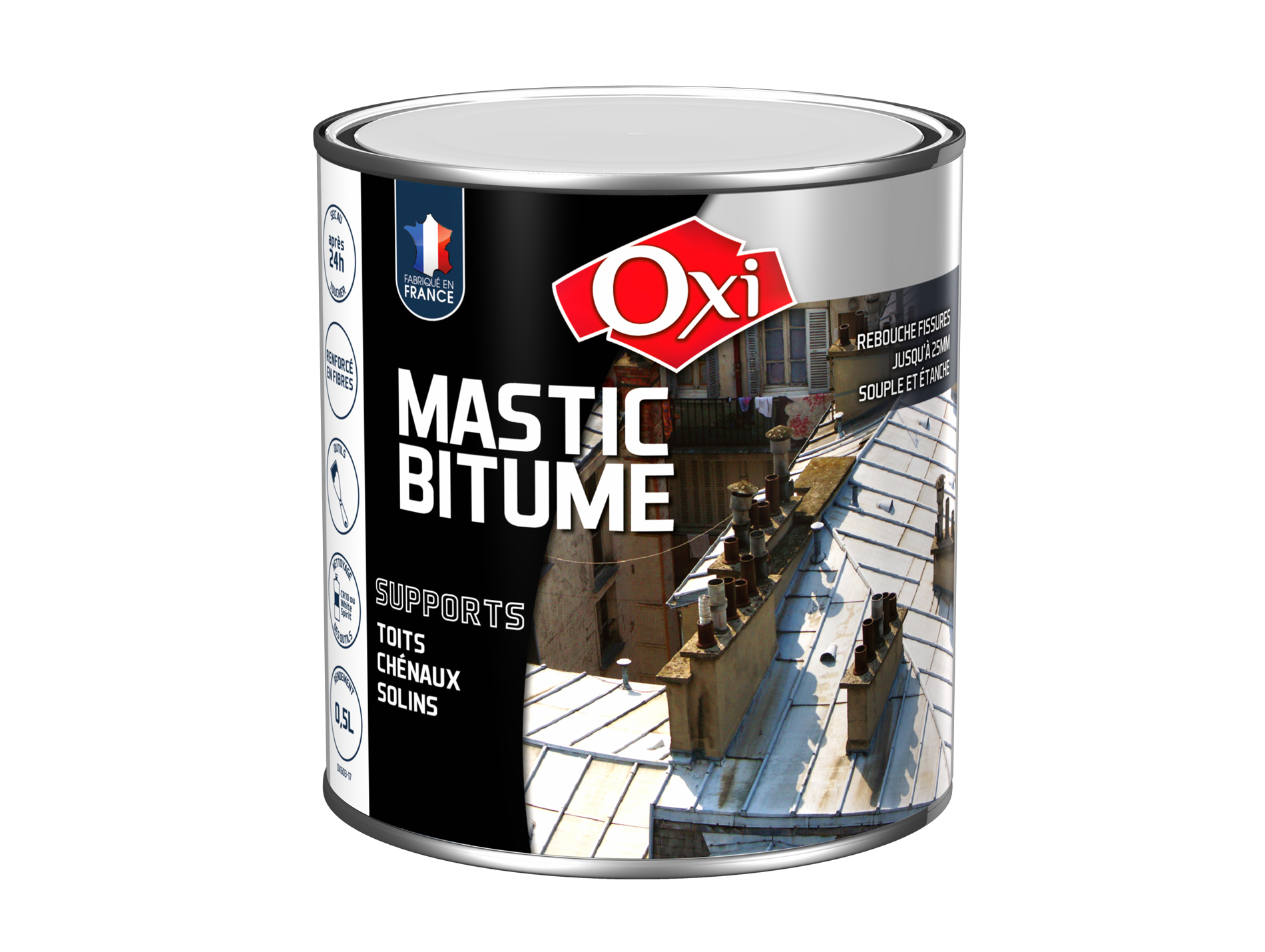 Mastic bitume réparation toit OXYTOL 0,5L