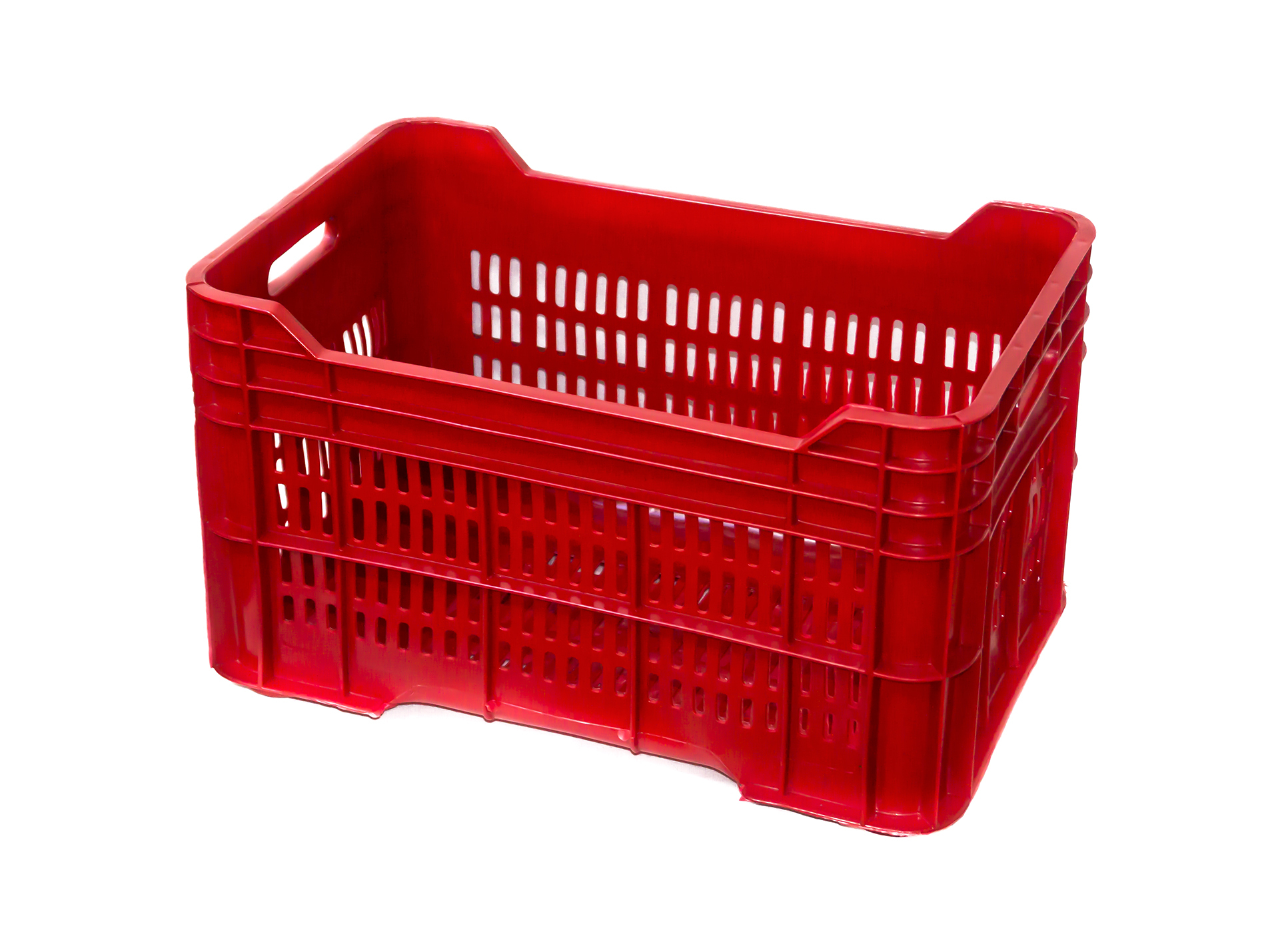 Caisse gerbable CNTT Ajourée Rouge 40L