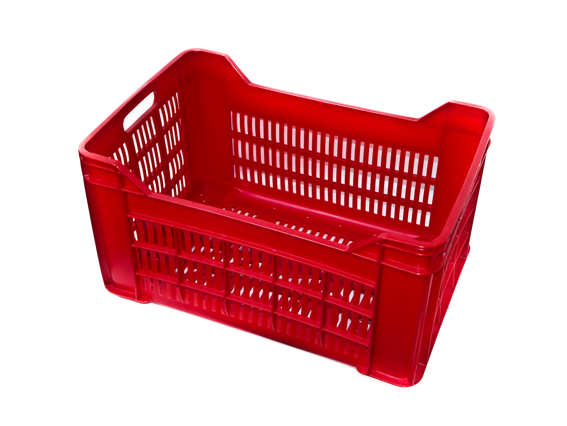 Caisse gerbable CNTT Ajourée Rouge 60L