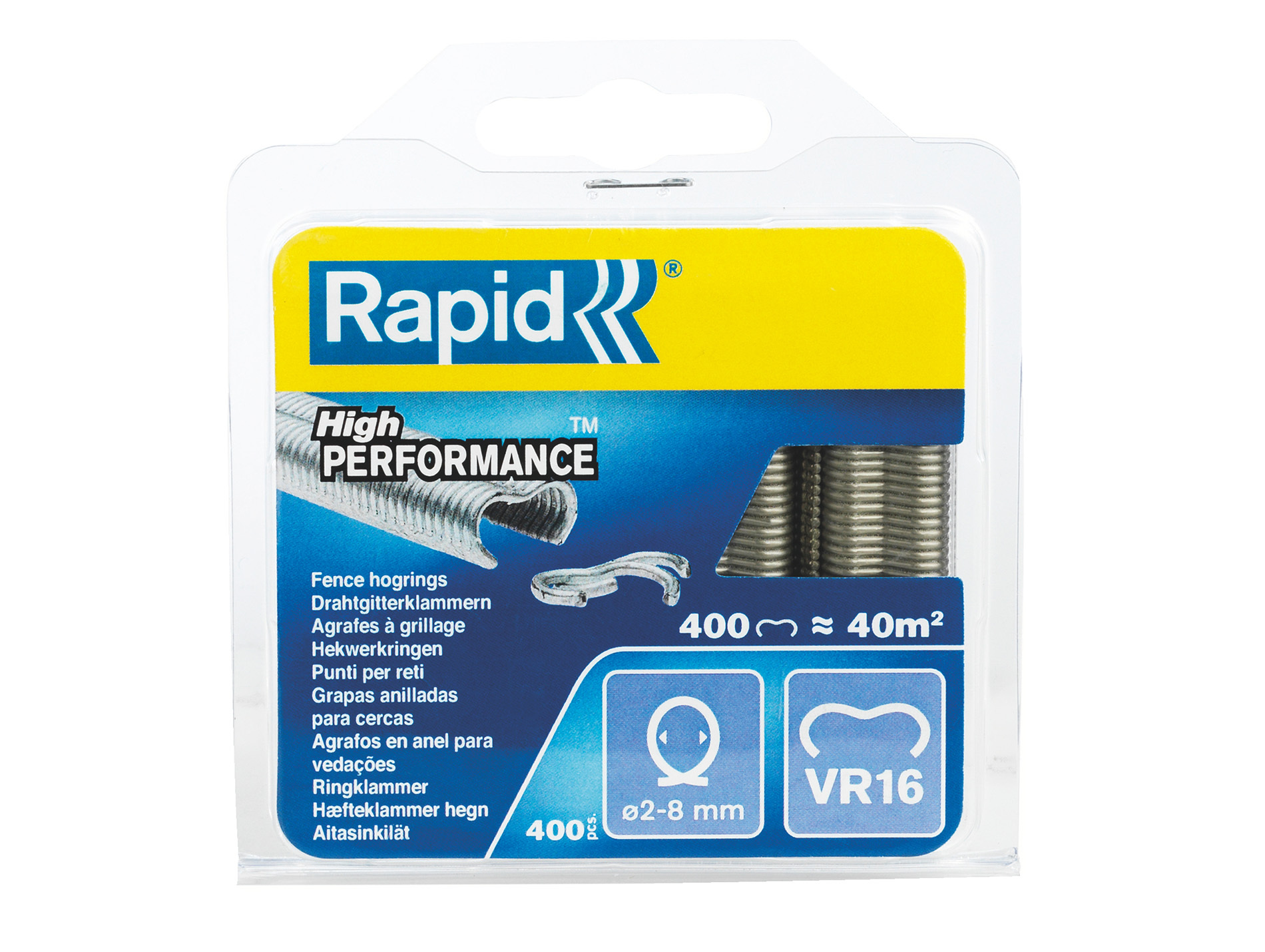 Agrafes grillage Galva VR16 - Boîte de 400