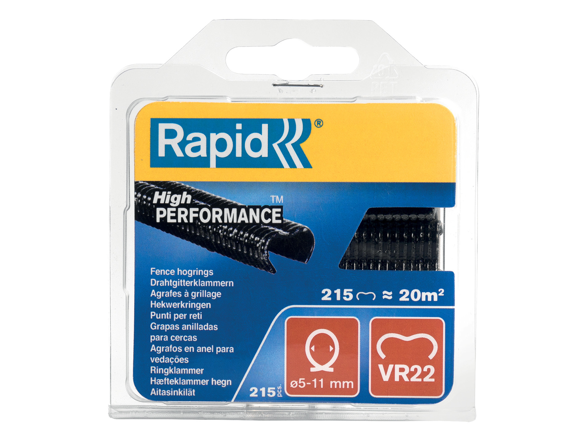 Agrafes grillage noir VR22 - Boîte de 215